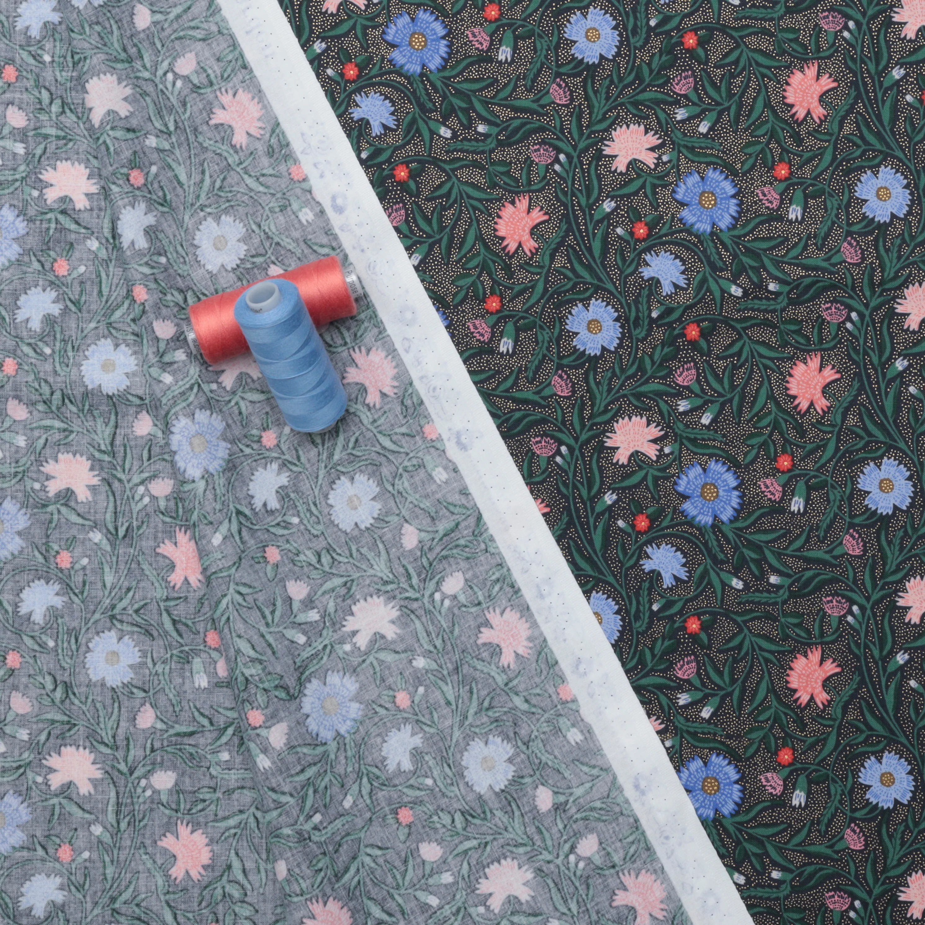 Rifle Paper Co. - Cotton - Vintage Garden - Aster - Navy - Image 3