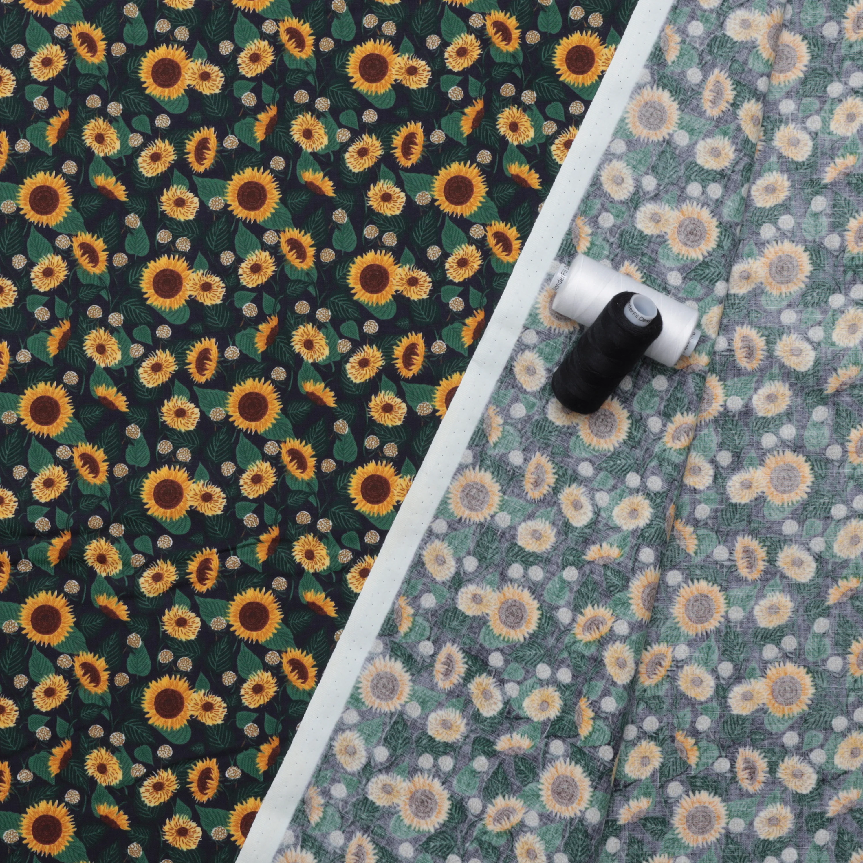 Rifle Paper Co. - Curio - Cotton - Sunflower Fields - Navy - Image 3