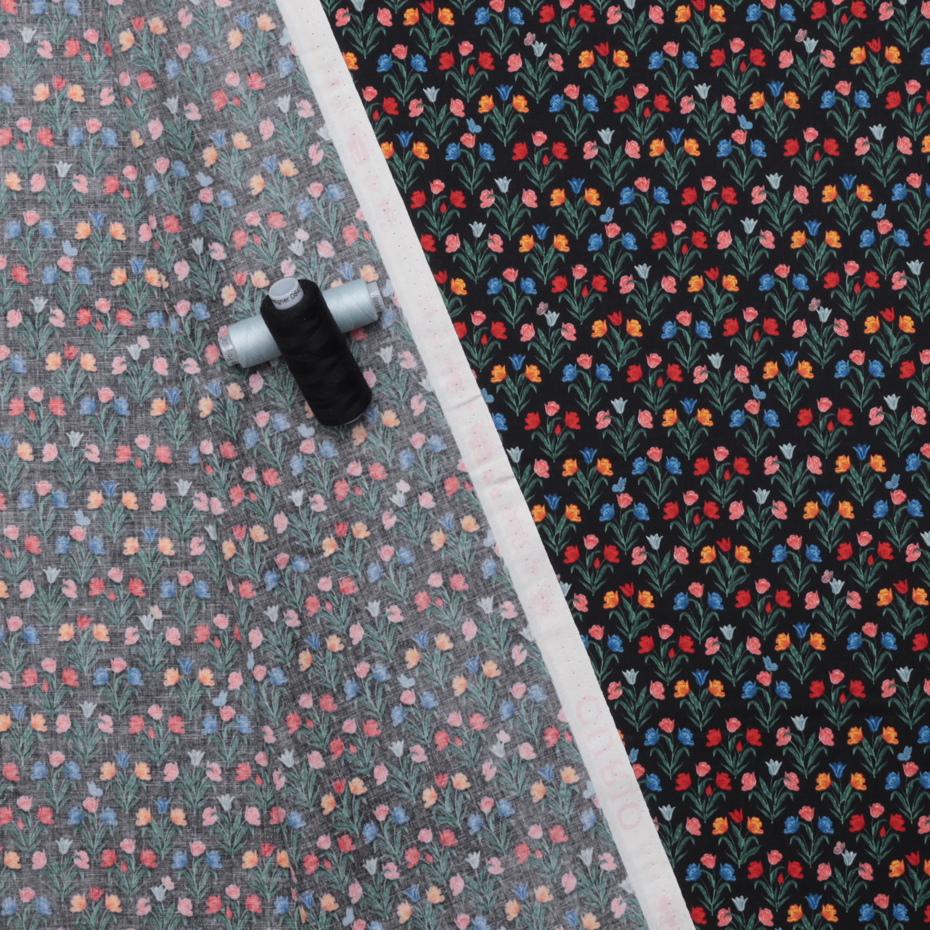 Rifle Paper Co. - Curio - Cotton - Tulips - Black - Image 3