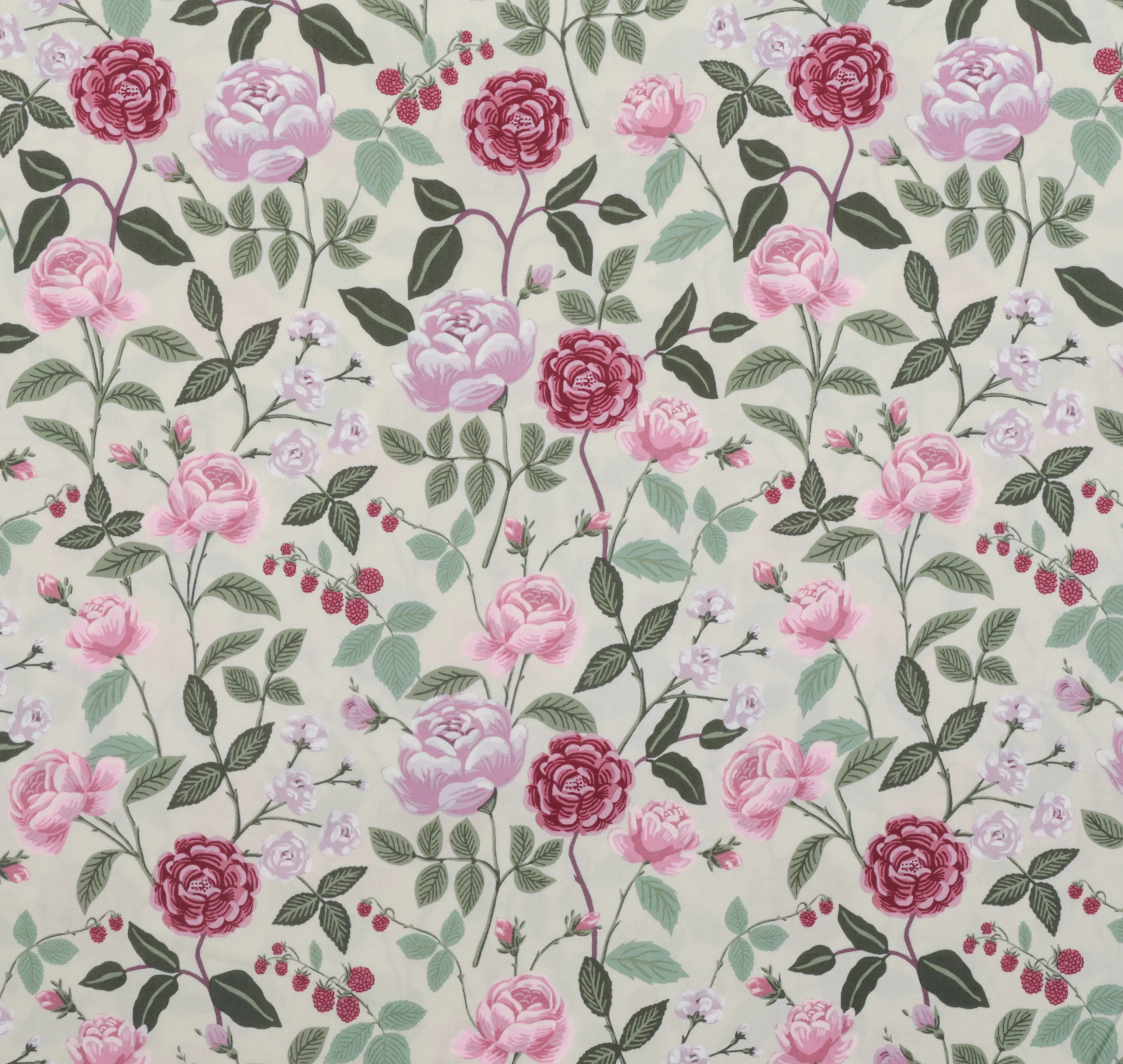 Rifle Paper Co. - Rayon - English Rose - Roses - Plum - Image 2