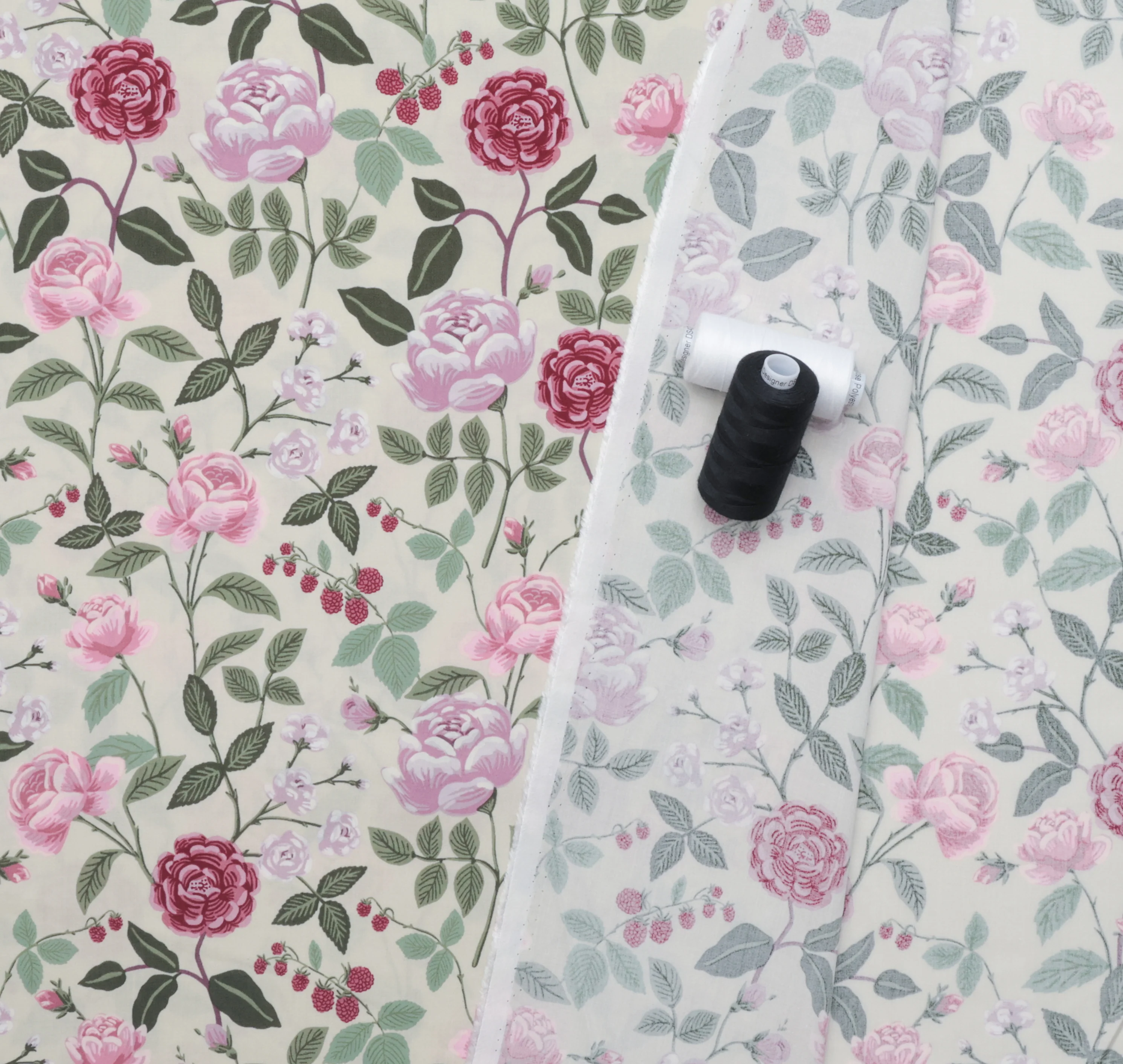 Rifle Paper Co. - Rayon - English Rose - Roses - Plum - Image 3