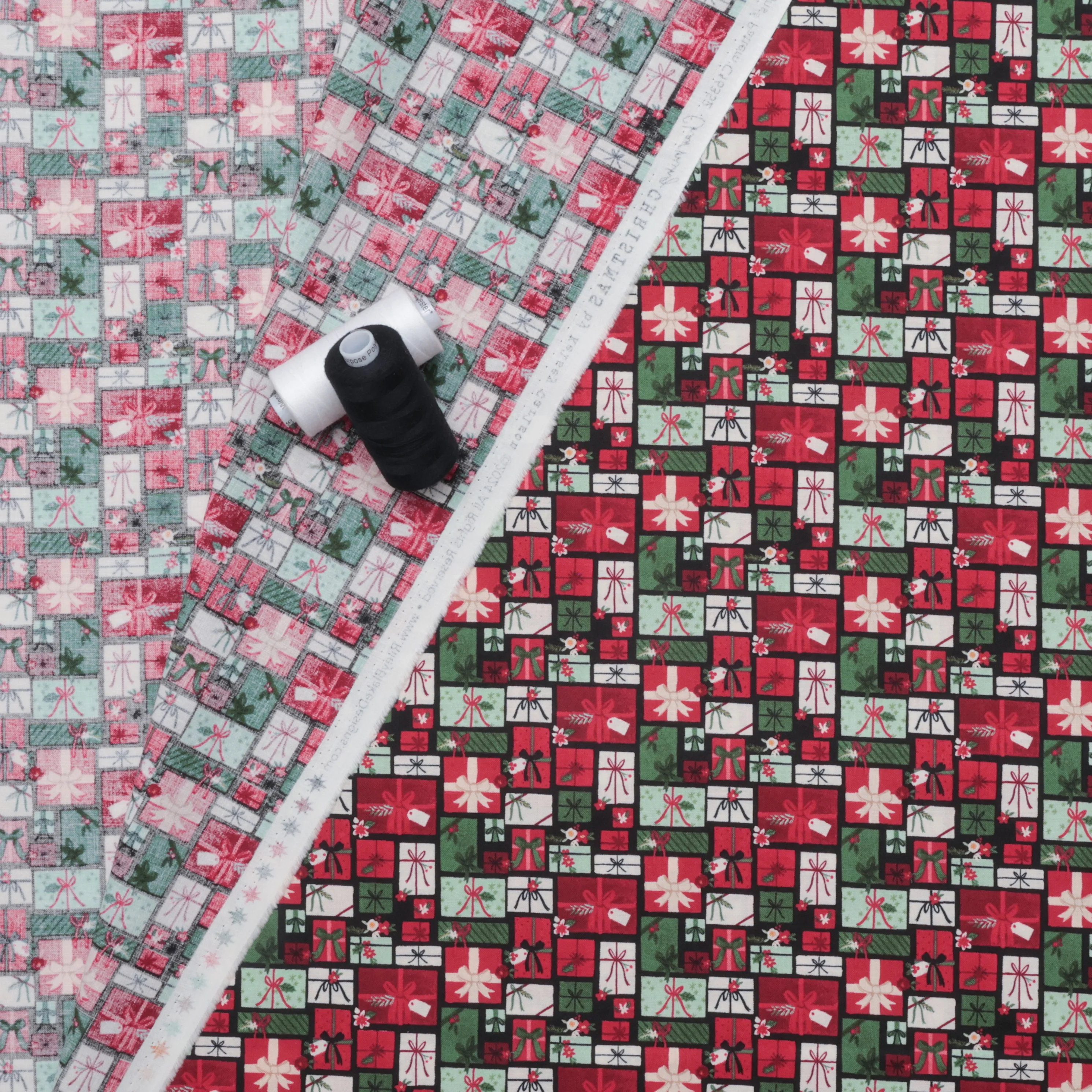 Riley Blake - Cotton - Charming Christmas - Presents - Black - Image 3
