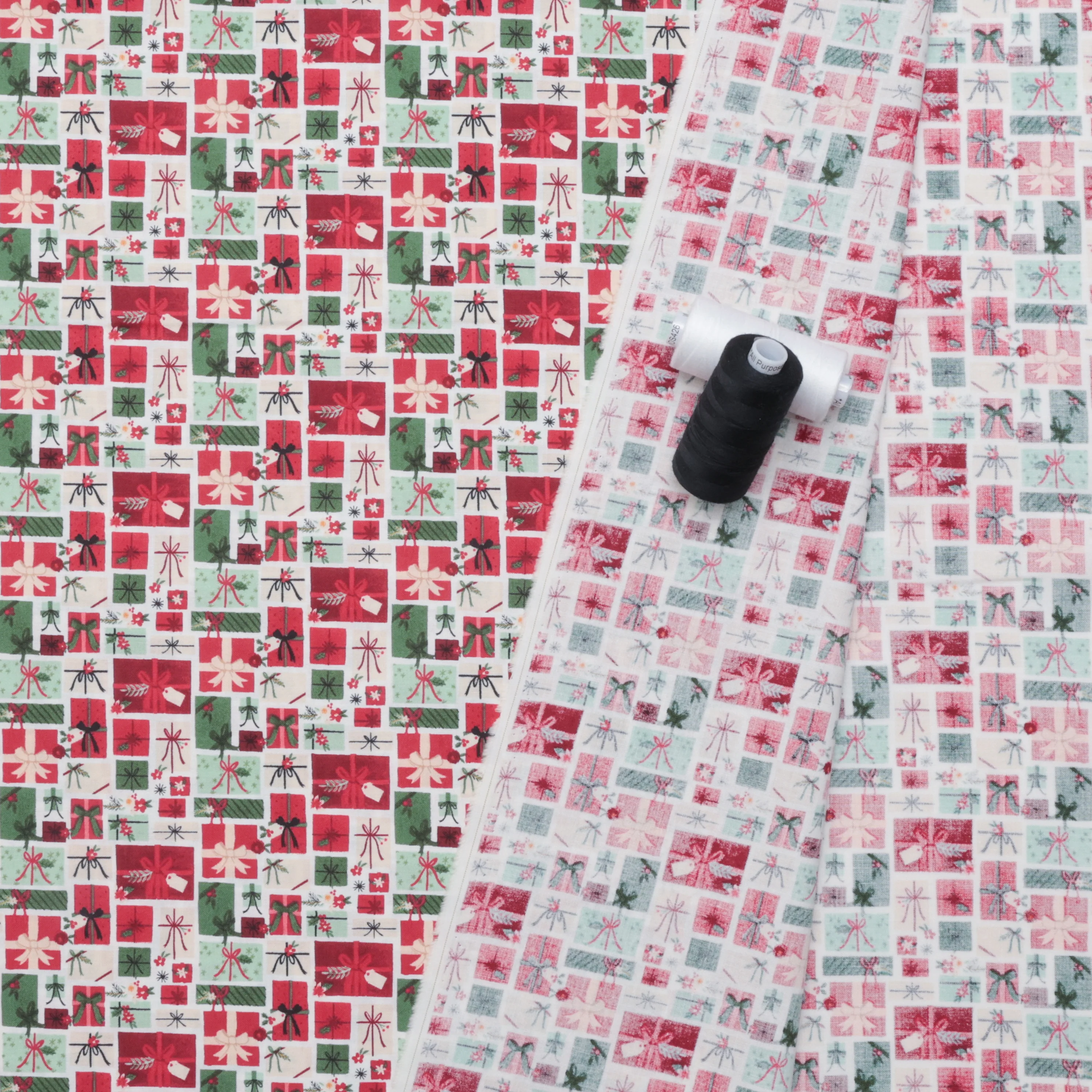 Riley Blake - Cotton - Charming Christmas - Presents - Cloud - Image 3