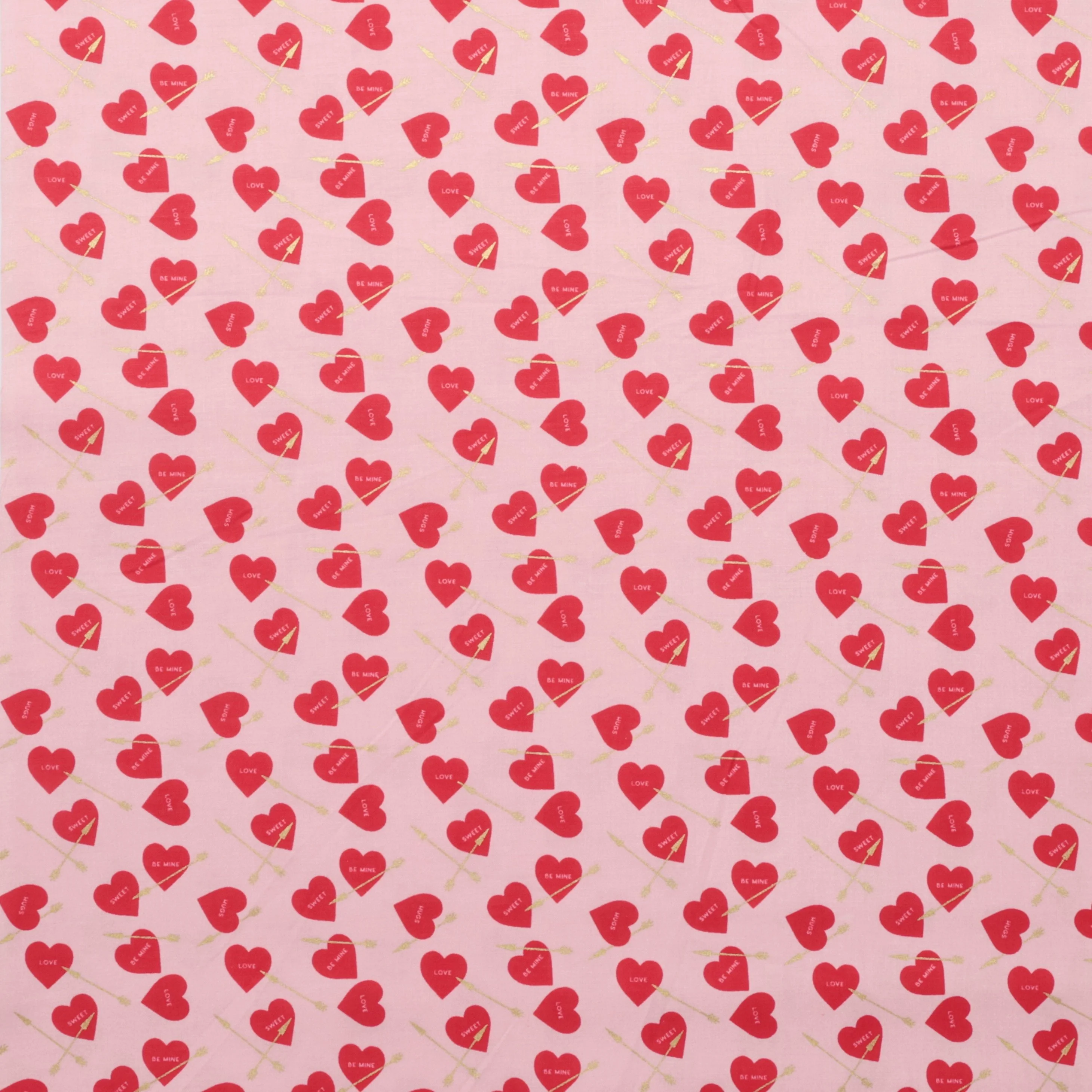 Riley Blake - Cotton - Sweetheart - Heart Arrows Sparkle - Pink - Image 2