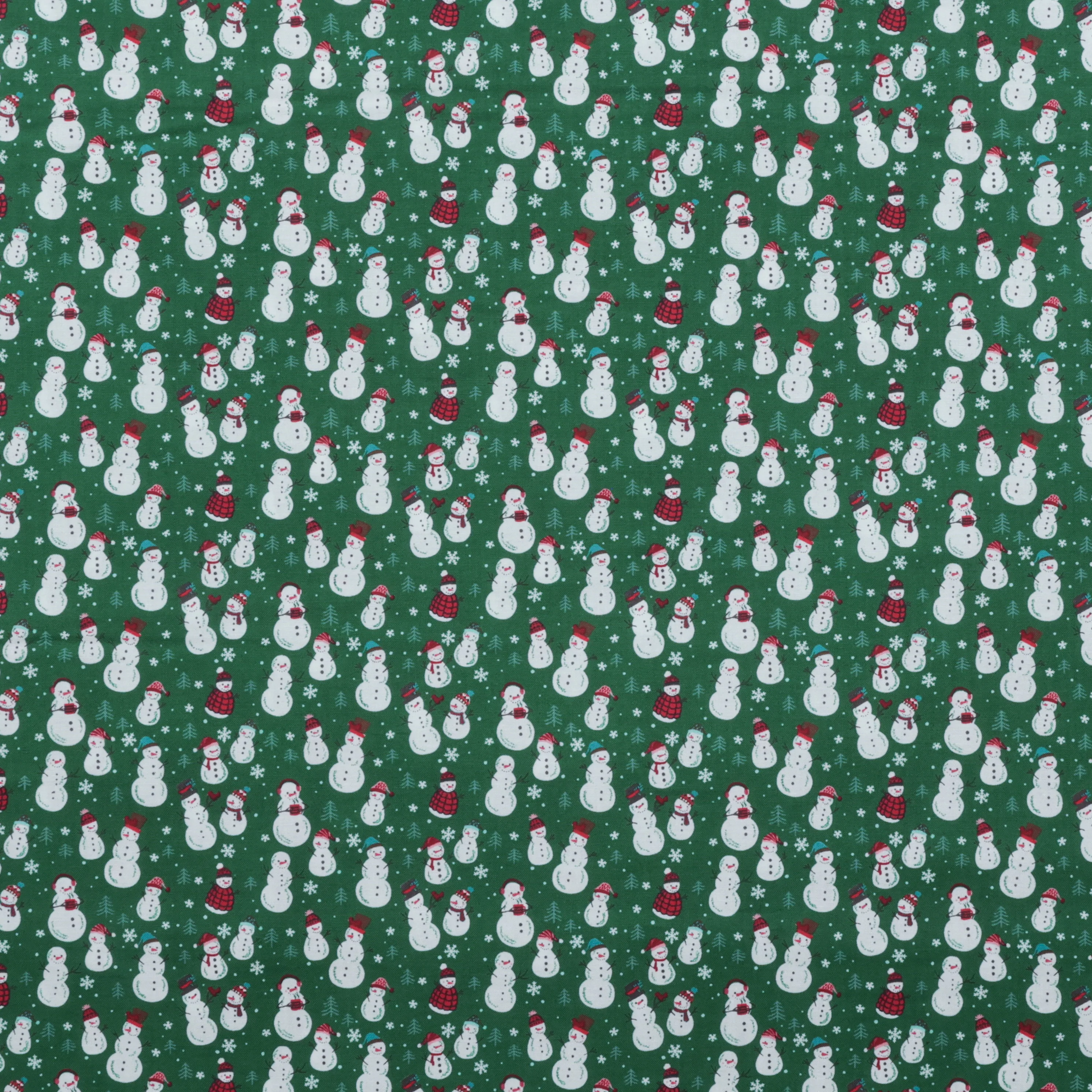 RJR Fabrics - Cotton -  Snow Day Fun - Snowmen Fun - Green - Image 2