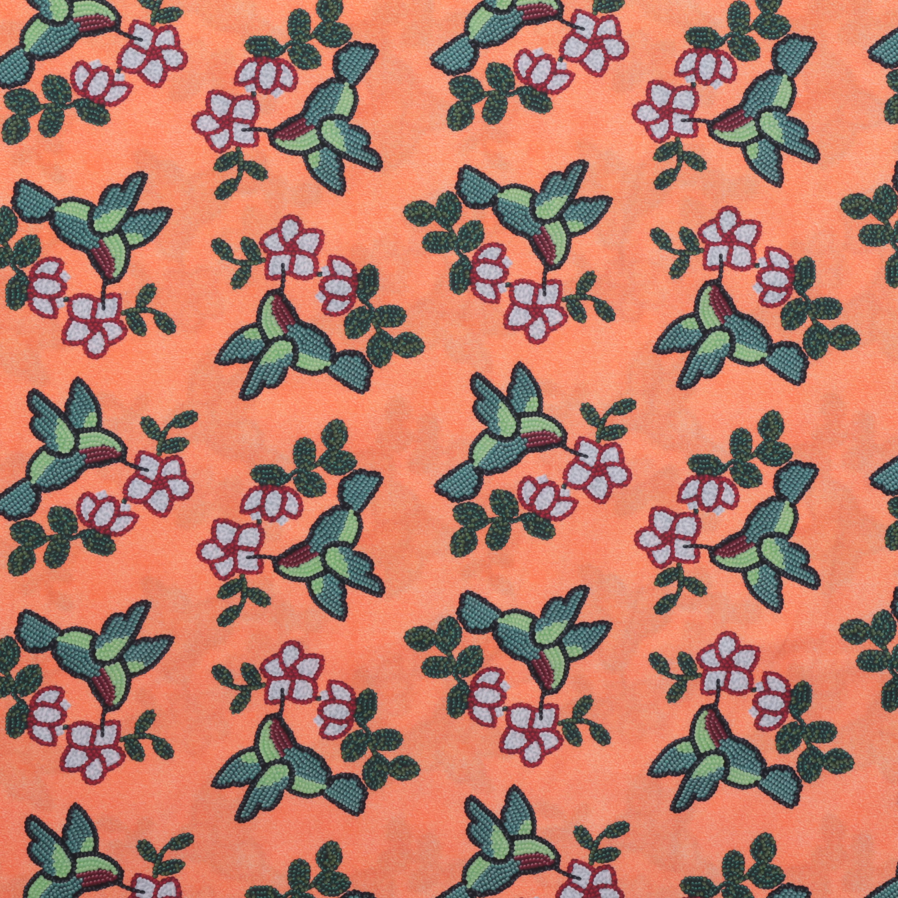 Roxanne Shuttleworth - Poplin - Real Beads - Hummingbird - Orange - Image 2