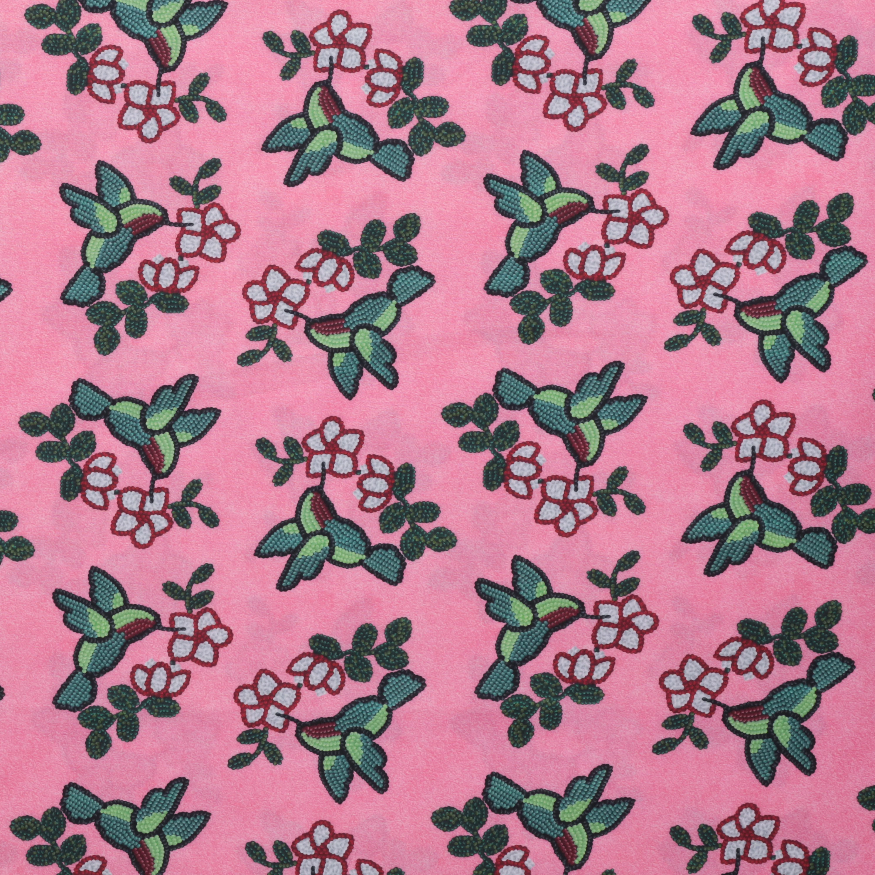 Roxanne Shuttleworth - Poplin - Real Beads - Hummingbird - Pink - Image 2