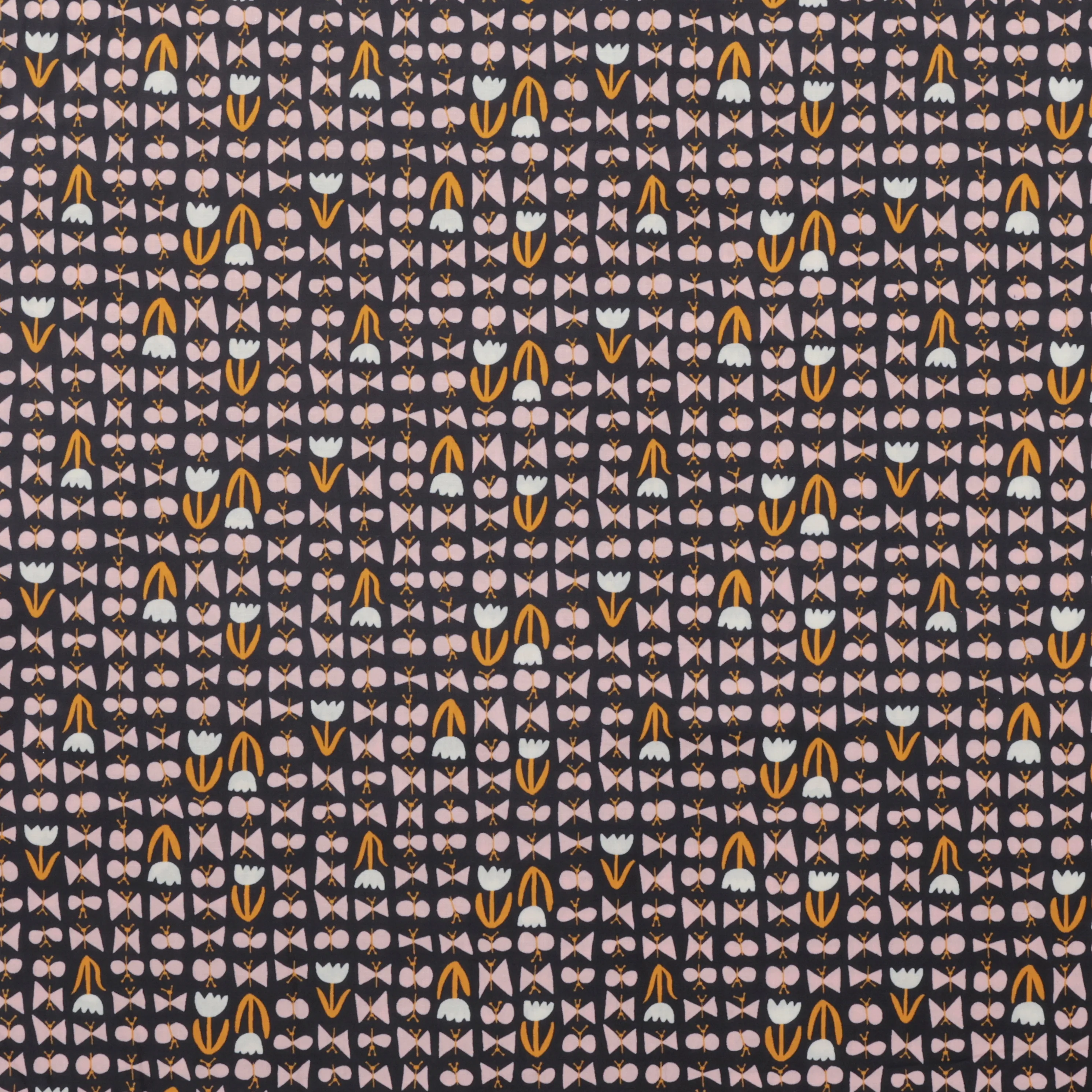Ruby Star - Cotton - Bird Is The Word - Butterflies - Soft Black - Image 2