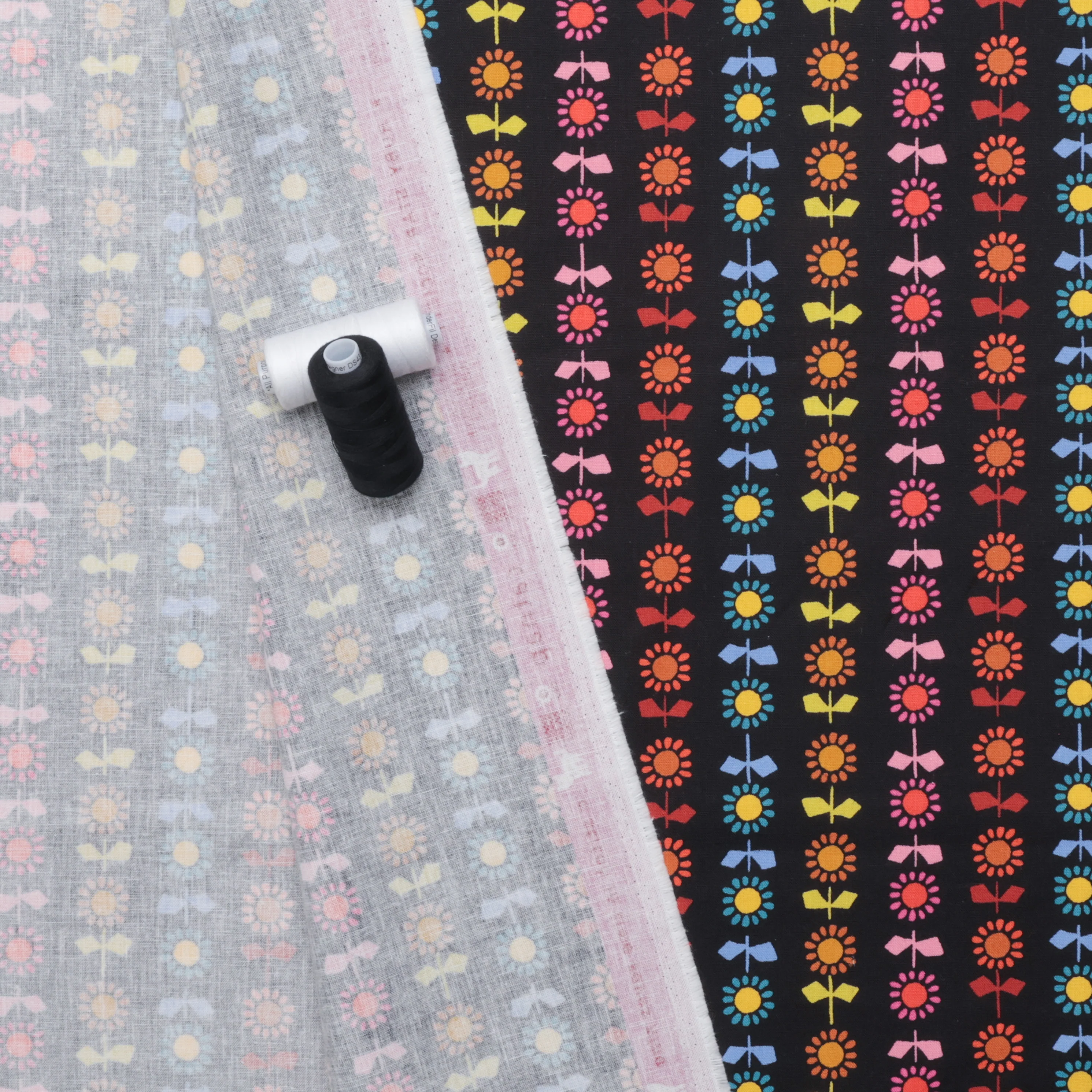 Ruby Star - Canvas - Catnap - Daisy Stripe - Black - Image 3