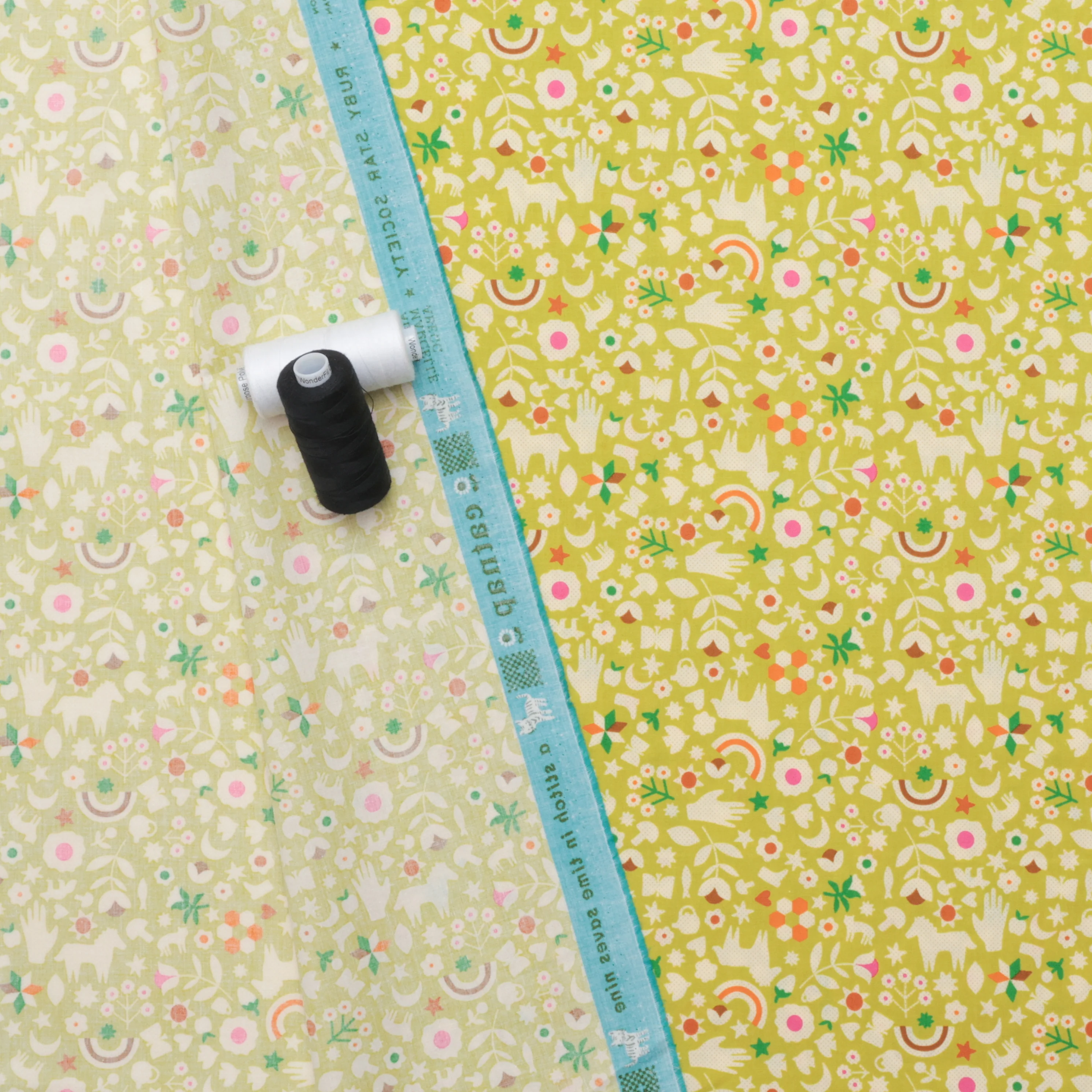 Ruby Star - Cotton - Catnap - Little Luck - Pistachio - Image 3