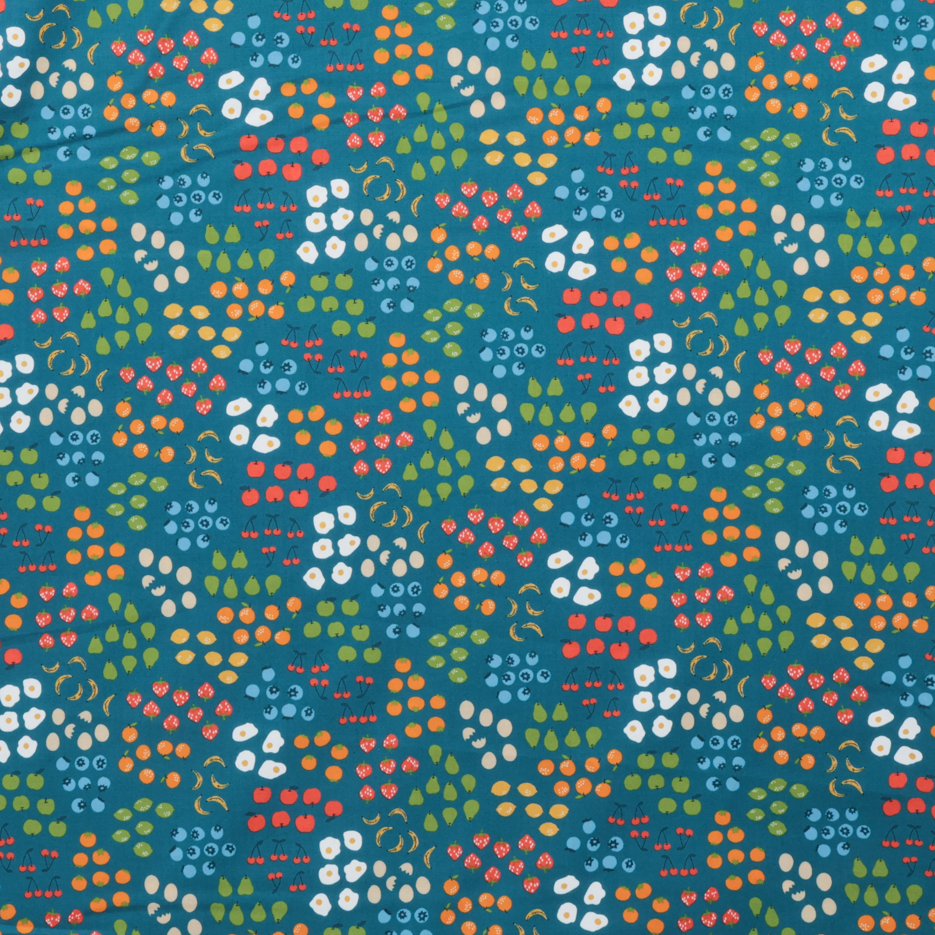 Ruby Star - Cotton - Egg And Friends - Froot - Teal - Image 2