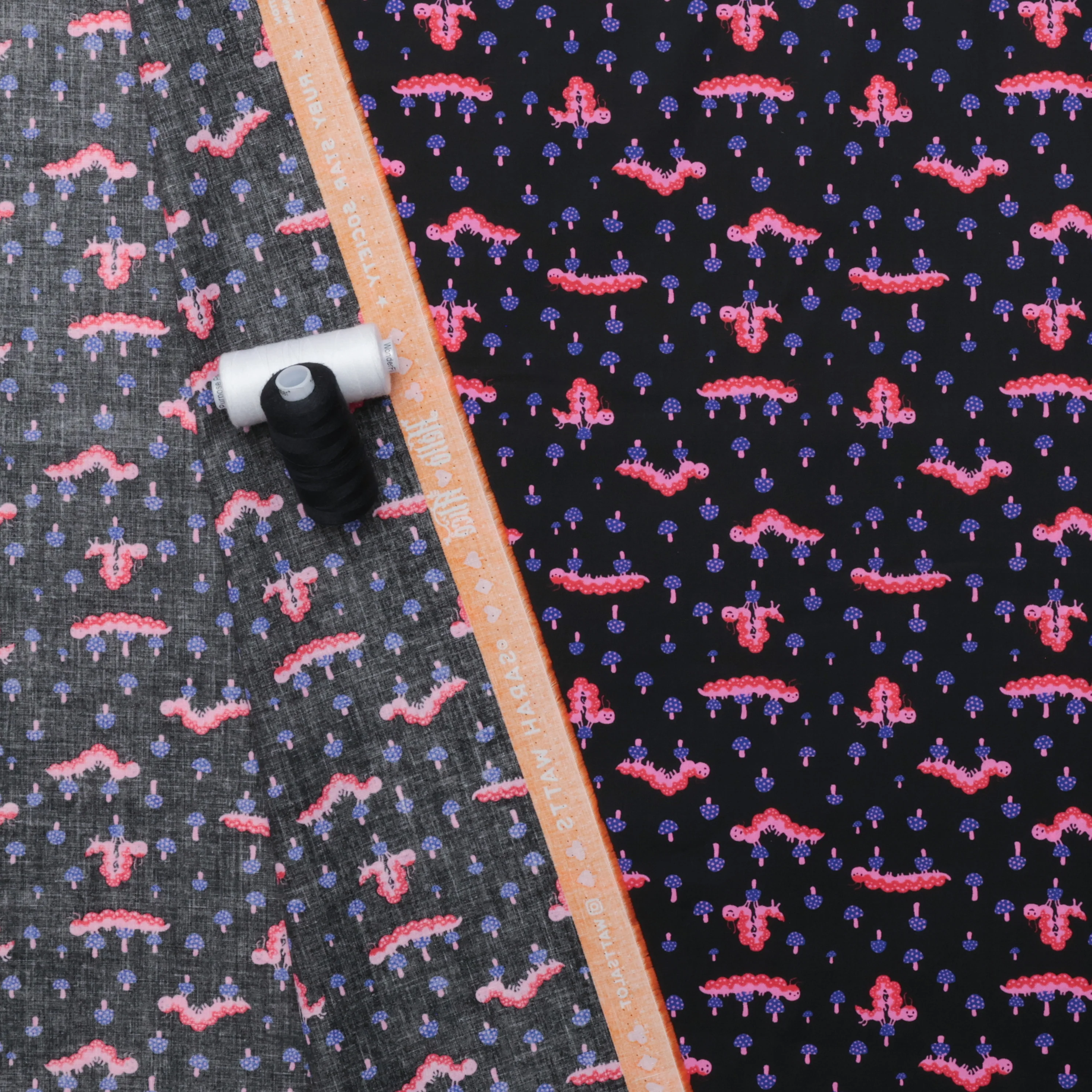 Ruby Star - Cotton - Hello Alice - Caterpillar - Black - Image 3