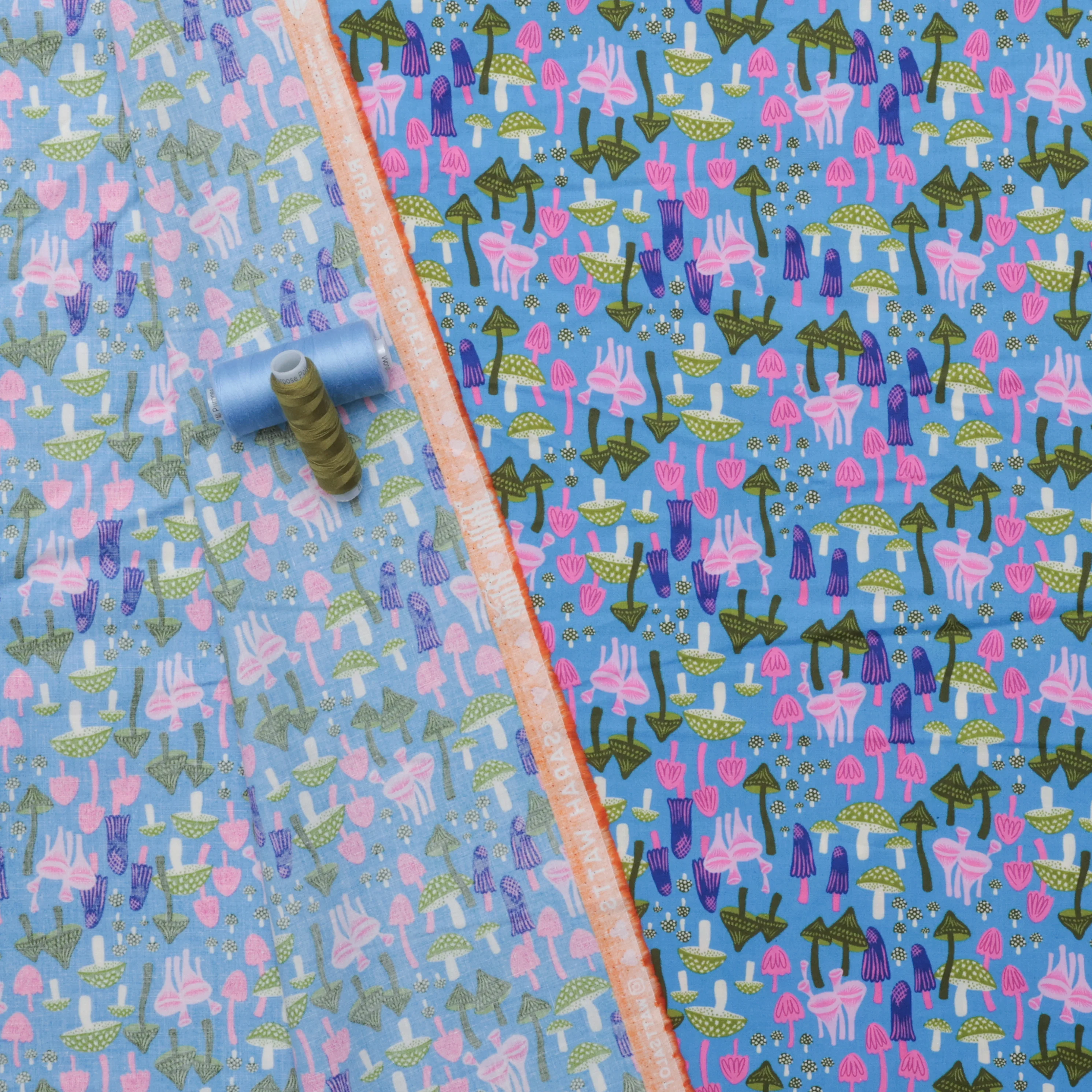 Ruby Star - Cotton - Hello Alice - Mushroom Land - Lindley Blue - Image 3