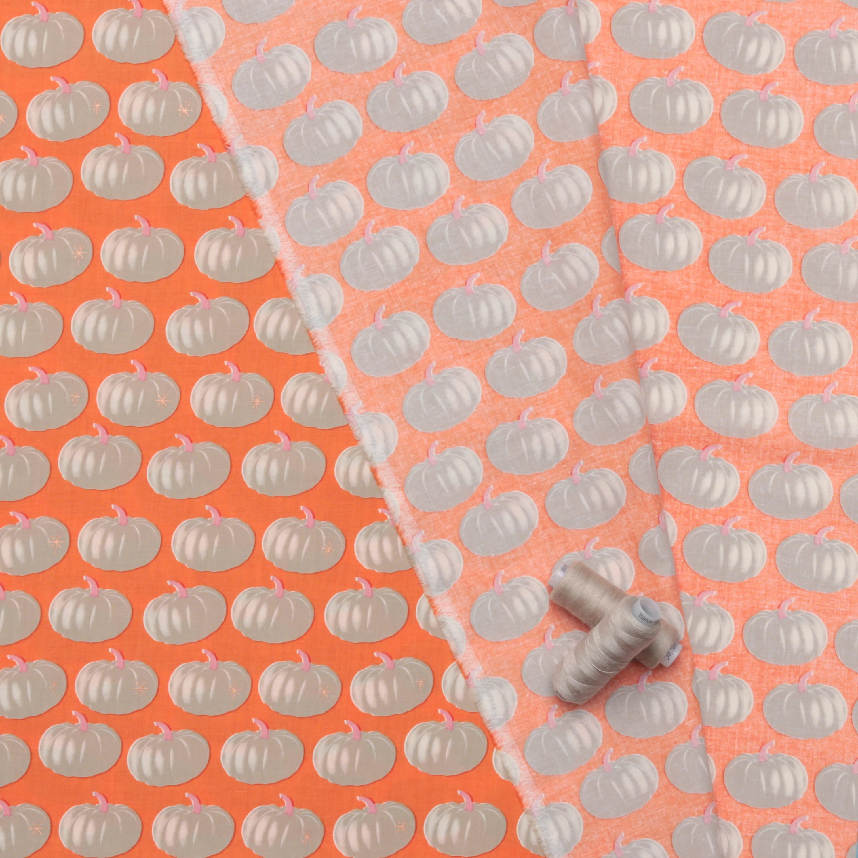 Ruby Star - Cotton - Spooky Darlings - Pumpkins - Orange - Image 3