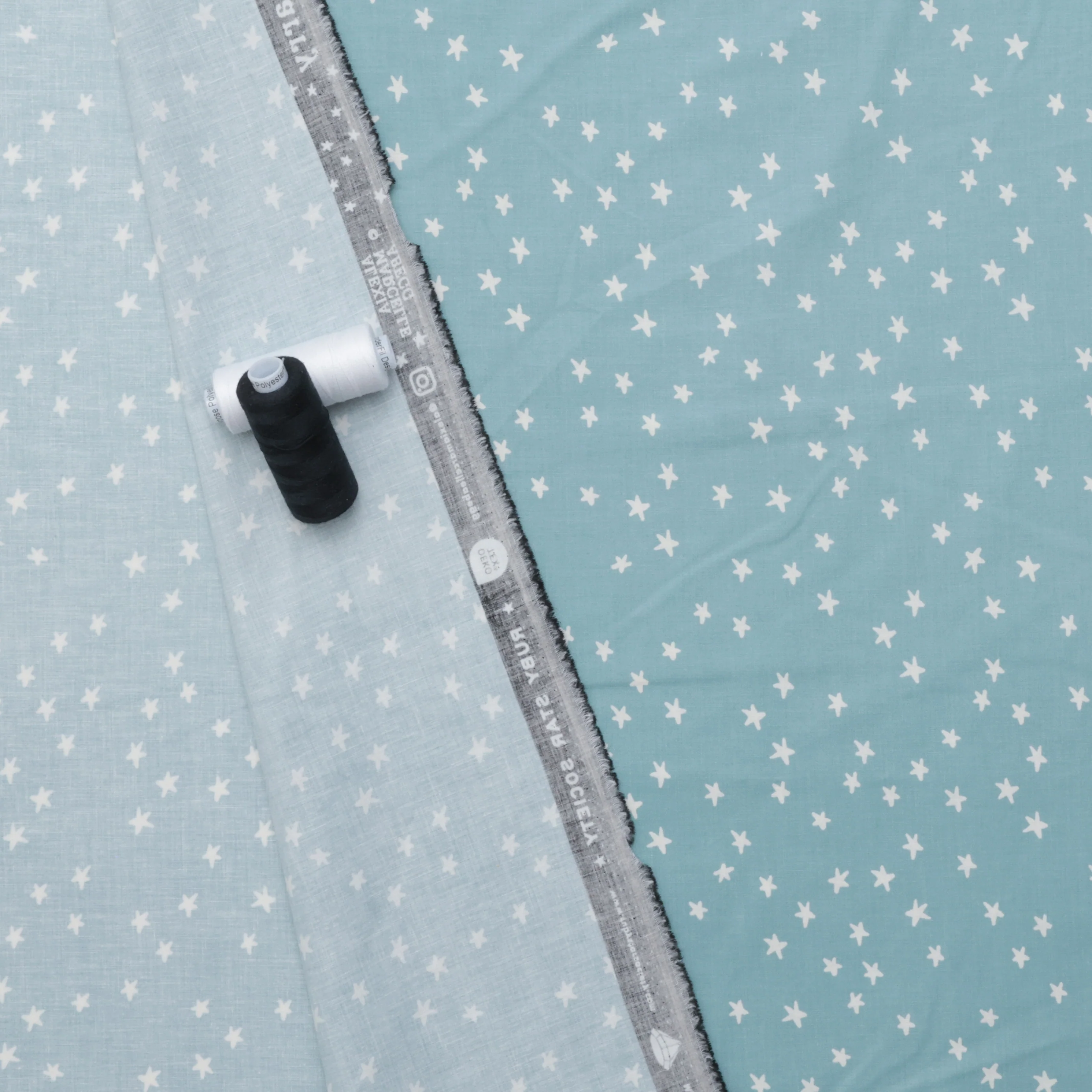 Ruby Star - Cotton - Starry - Soft Blue - Image 3