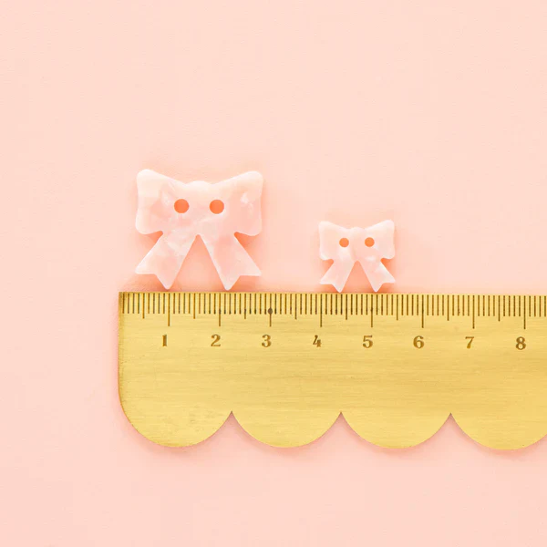 Sarah Hearts - Buttons - Pink Bow - Small - Image 3