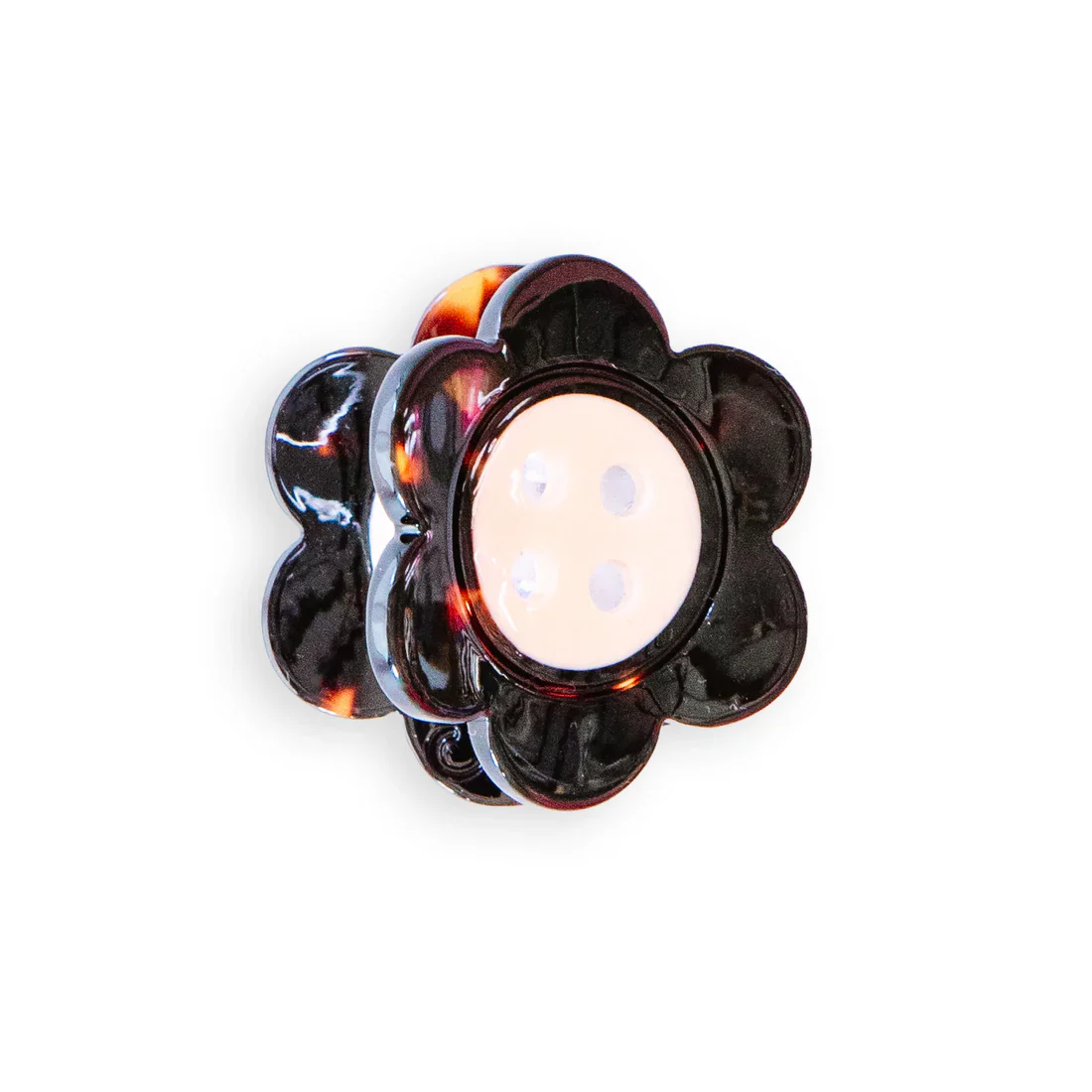 Sarah Hearts - Mini Hair Claw Clip - Daisy Button Tortoise Shell - Image 4