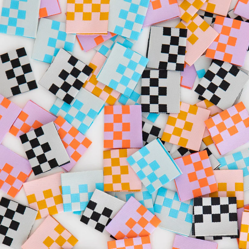 Sarah Hearts - Sewing Labels - Checkerboard Multipack - Image 3