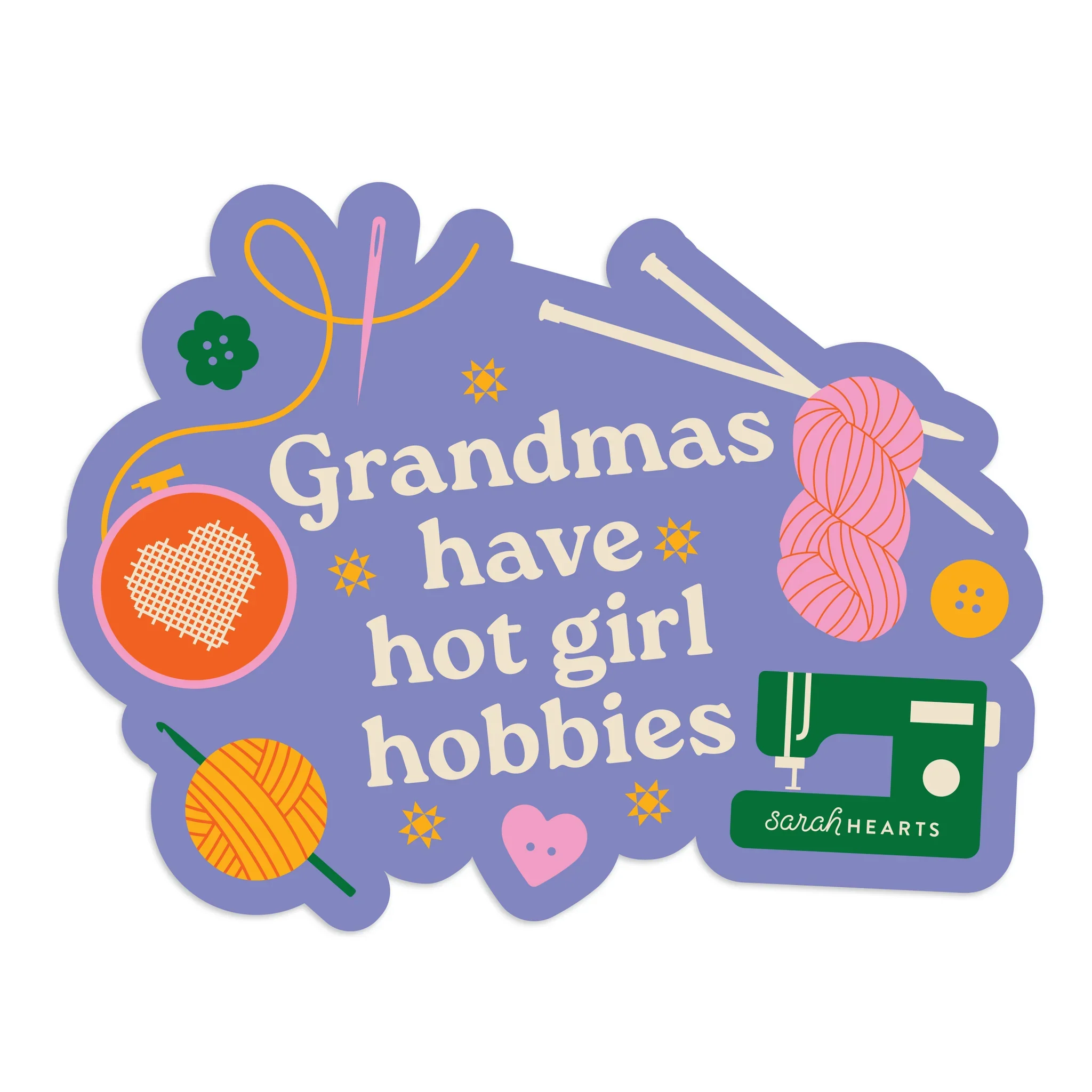 Sarah Hearts - Sticker - Grandmas Have Hot Girl Hobbies - Image 4