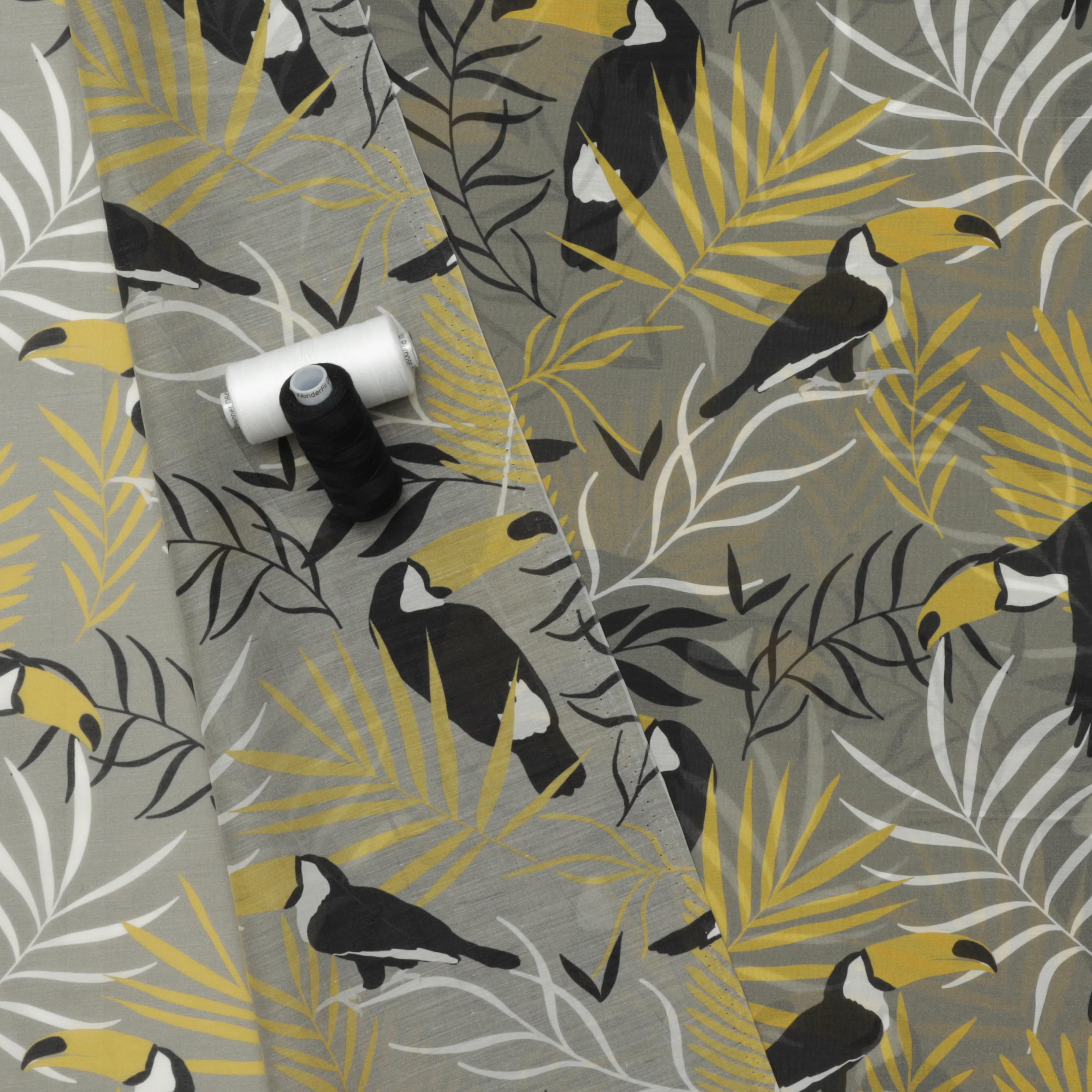 Cotton Silk - Print - Digital Print - Khaki - Image 3