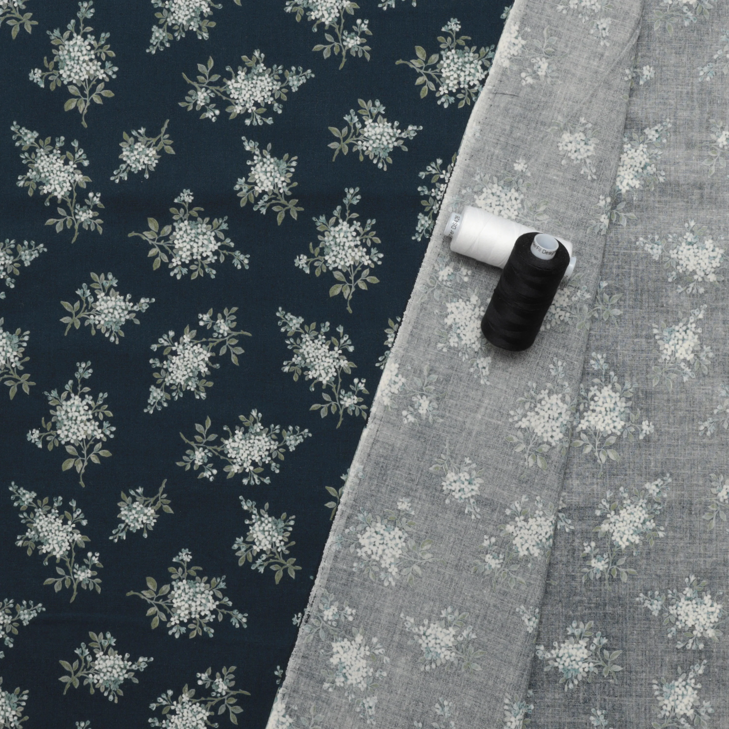 Sevenberry - Cotton - Petite Nostalgia - Small Flower - Navy - Image 3