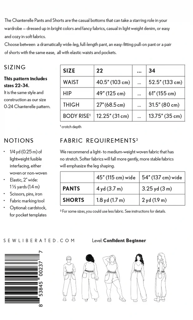 Sew Liberated - Chanterelle Pants & Shorts - 22 - 34 - Image 8
