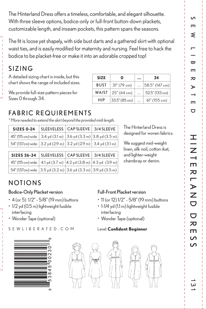 Sew Liberated - Hinterland Dress - Sizes 0-34 - Image 12