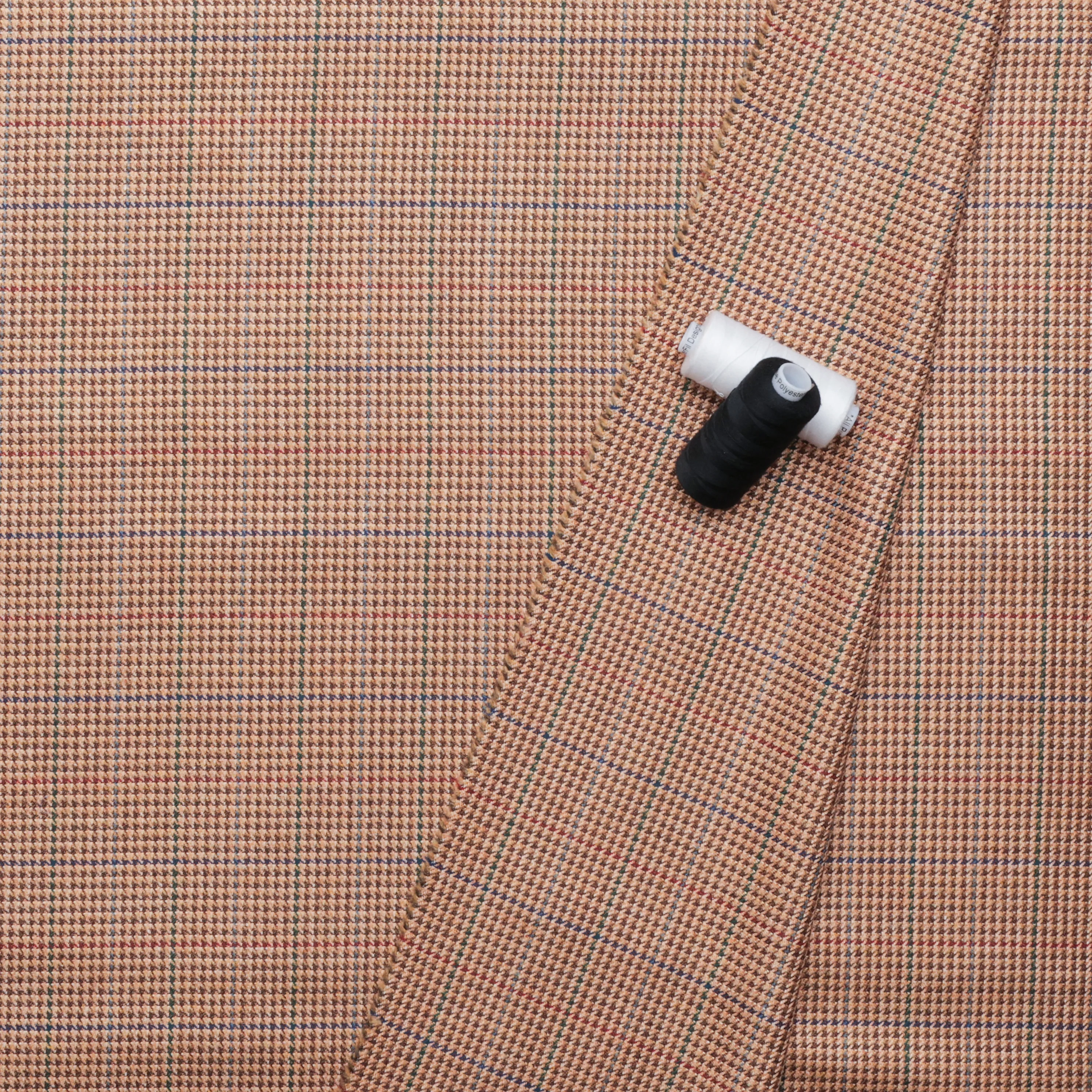 Silk Wool - Suiting - Tweed - Caramel - Image 3