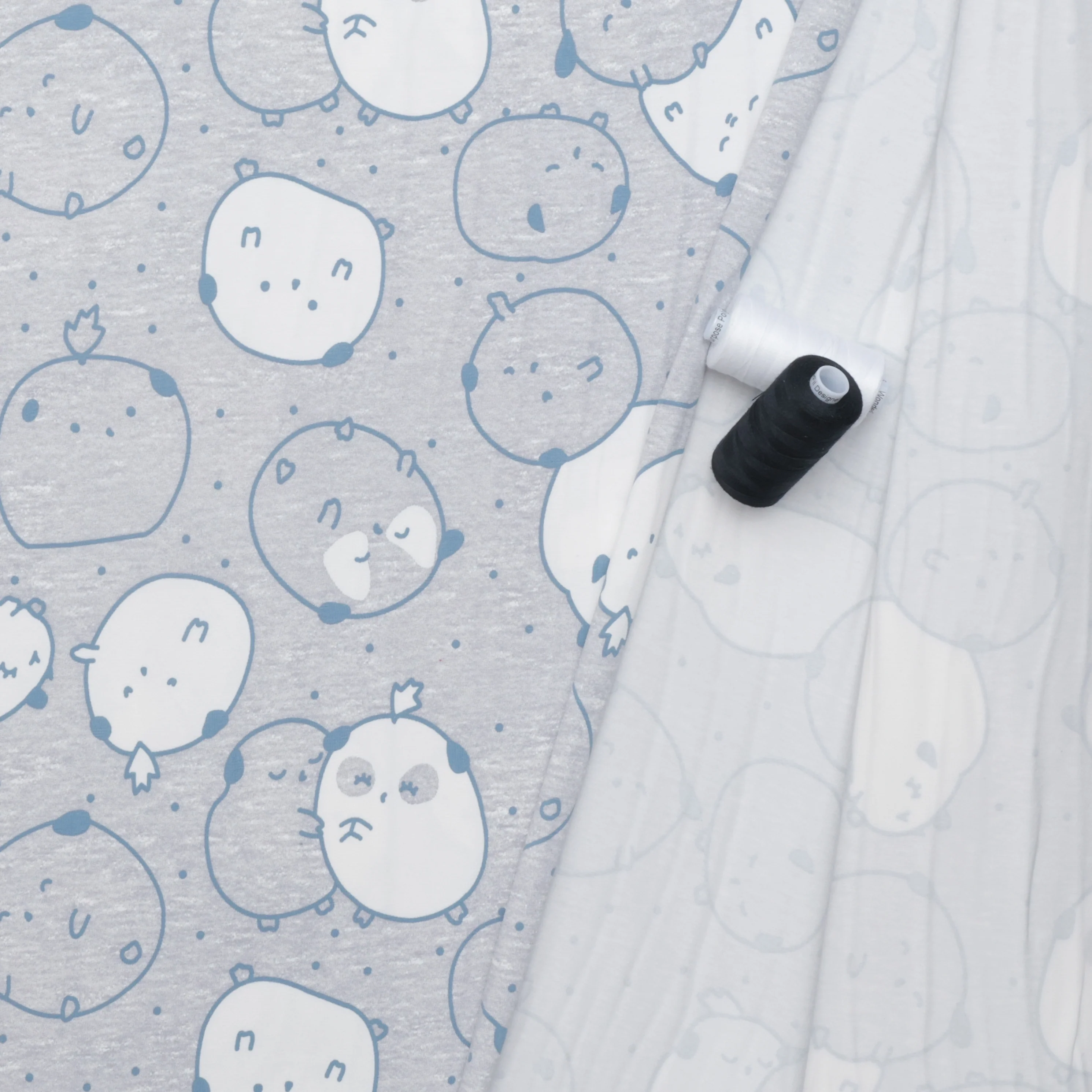 Stof - Cotton - Avalana - Jersey - Round Doggos - Grey - Image 3