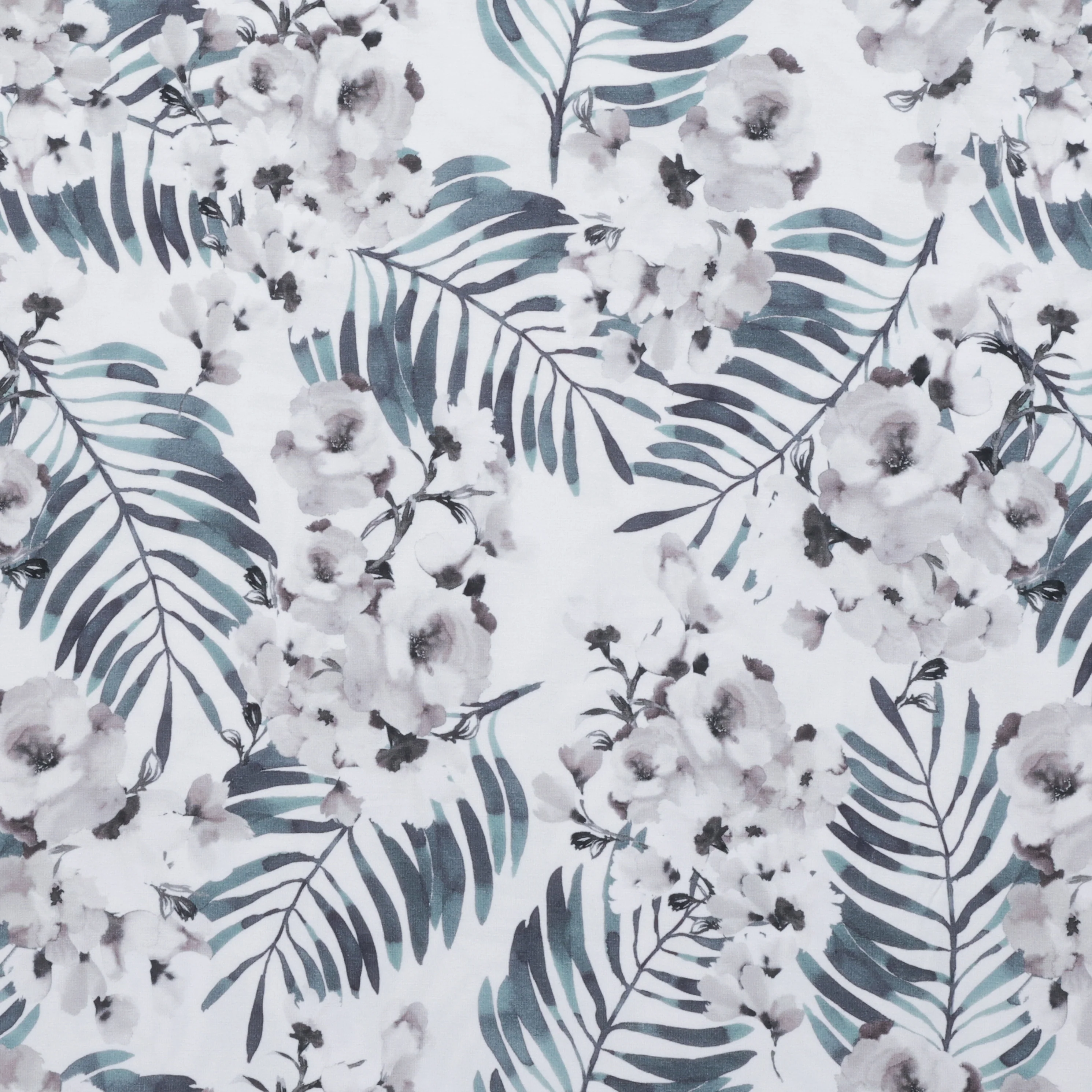 Stof - Viscose - Avalana - Jersey - Flowers - White - Image 2