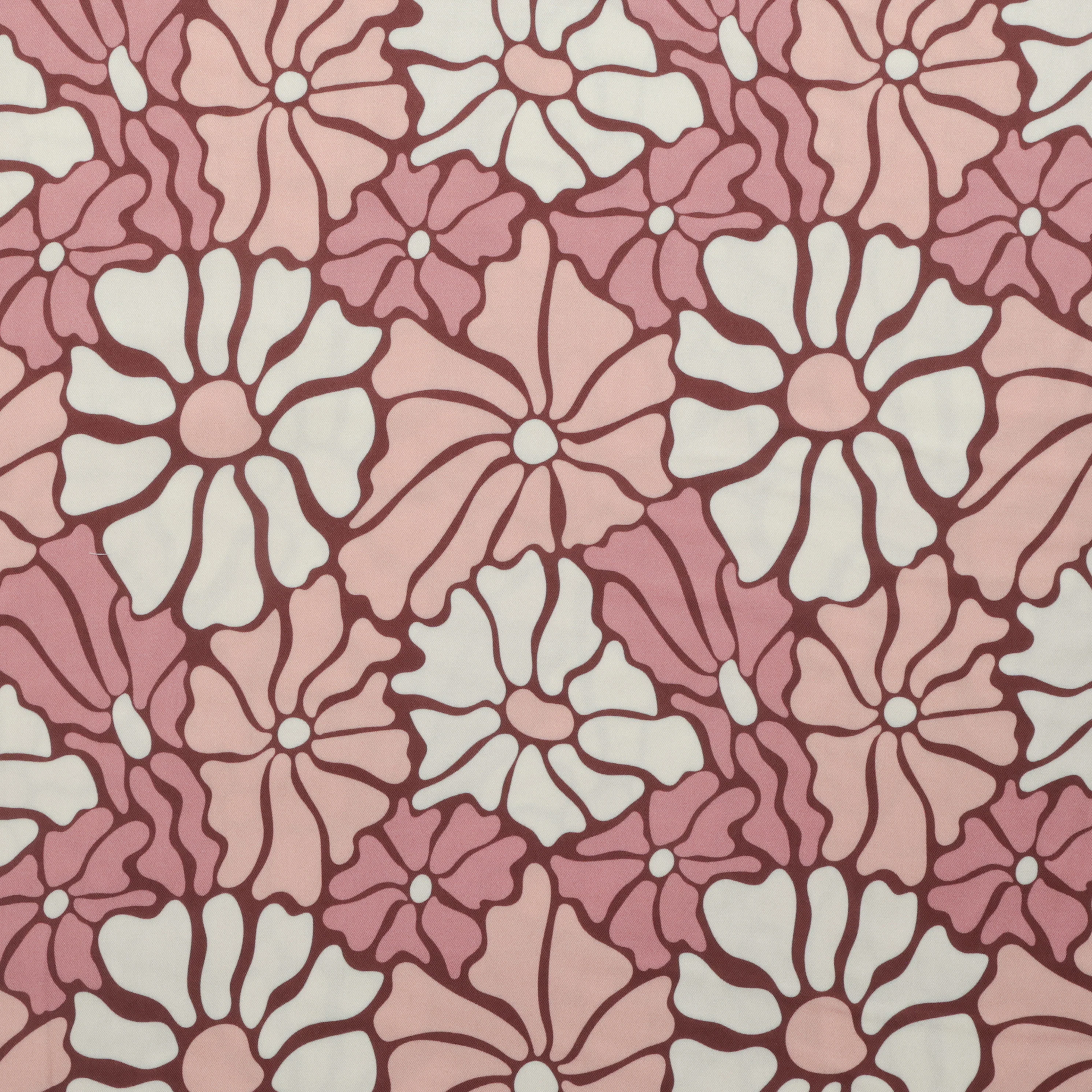 Stof - Viscose - Light and Light Twill - Flowers - Blush Cream - Image 2