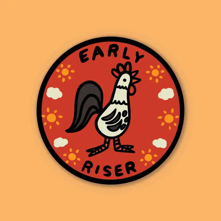 The Golden Doodle - Vinyl Sticker - Early Riser  - Image 2
