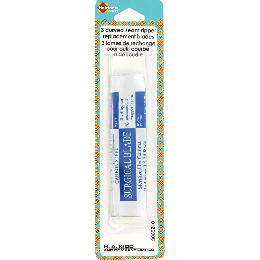 UNIQUE - Curved Seam Ripper - 3 Replacement Blades