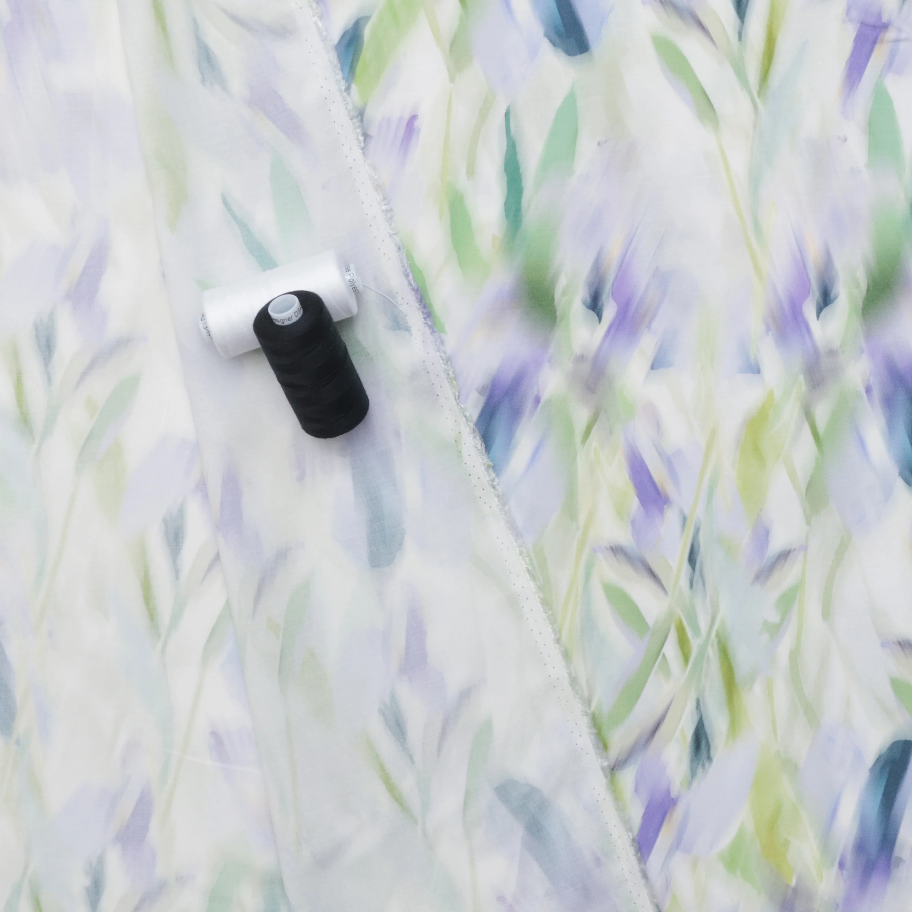 Viscose - Amelia Challis - Digital Print - Lime Violet - Image 3