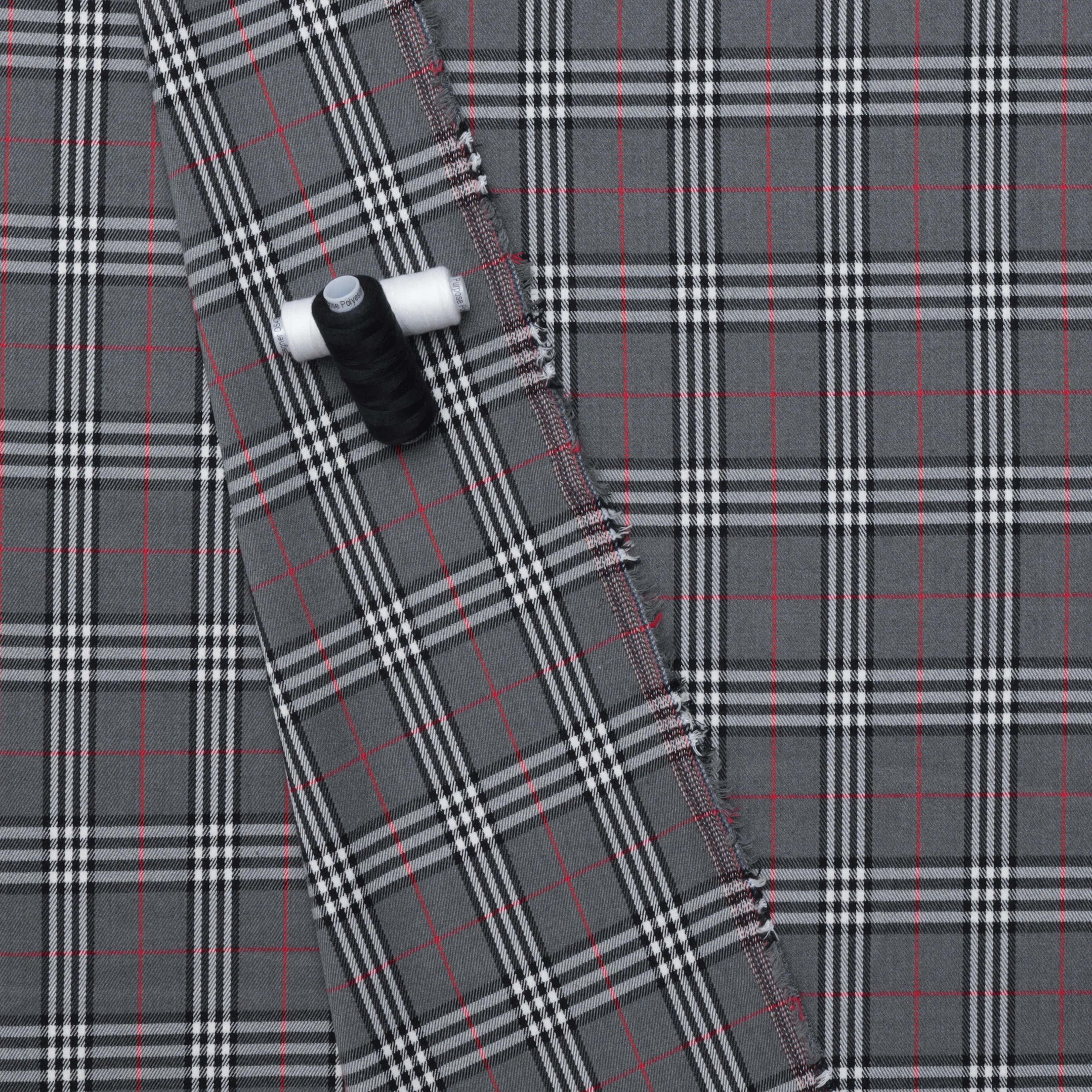 Viscose Blend - Italian Stretch Suiting - Plaid - Assorted - Image 2
