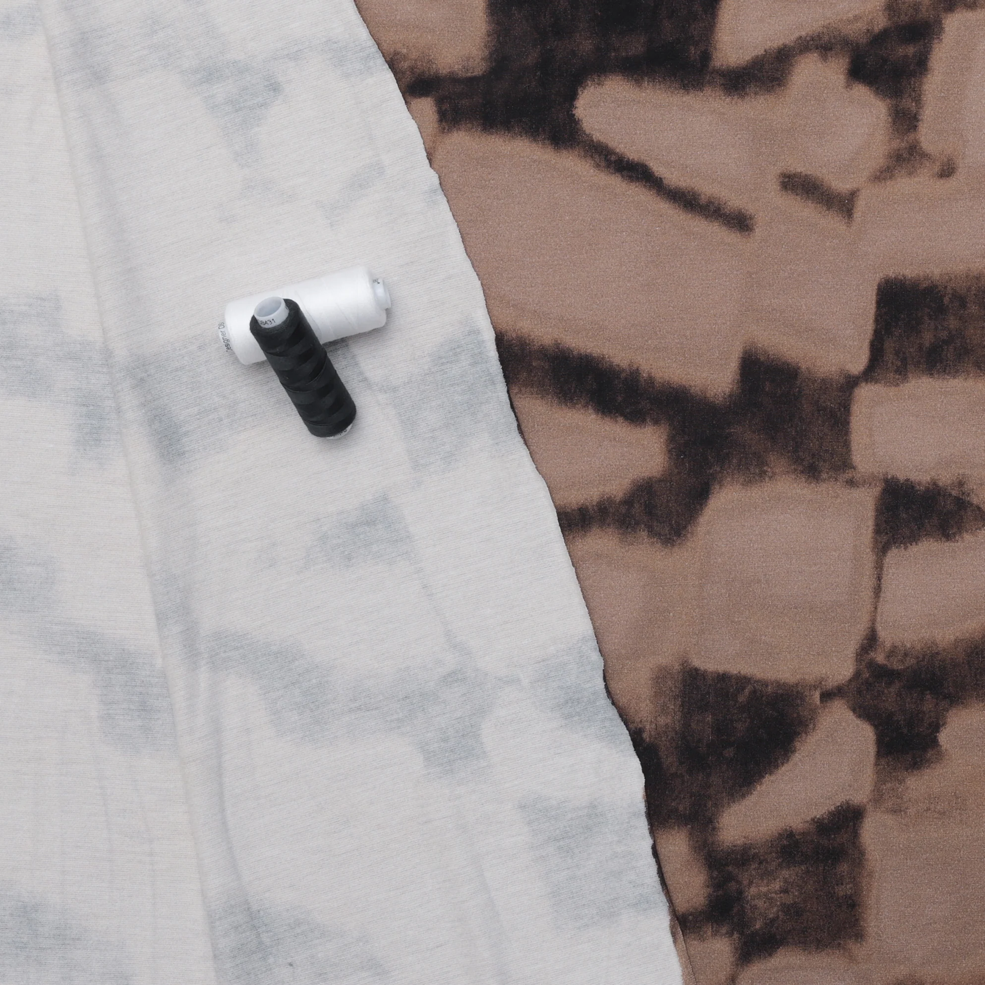 Viscose Blend - Melrose Knit - Digital Print - Mocha - Image 3