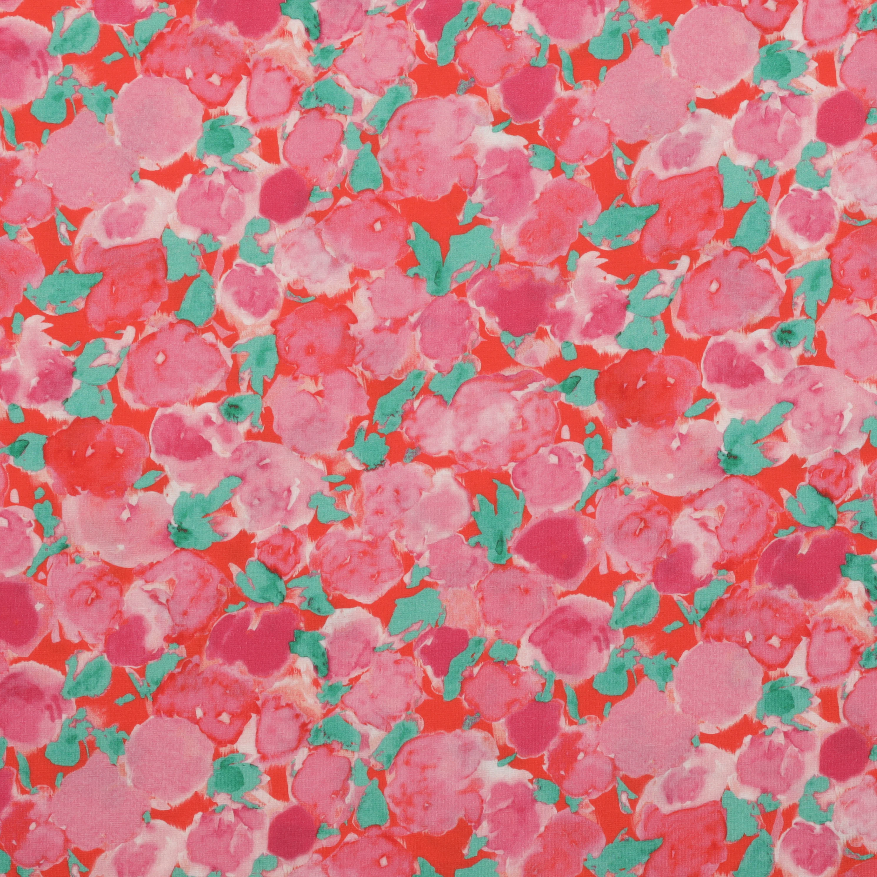 Viscose Blend - Melrose Knit - Digital Print - Orange Pink - Image 2