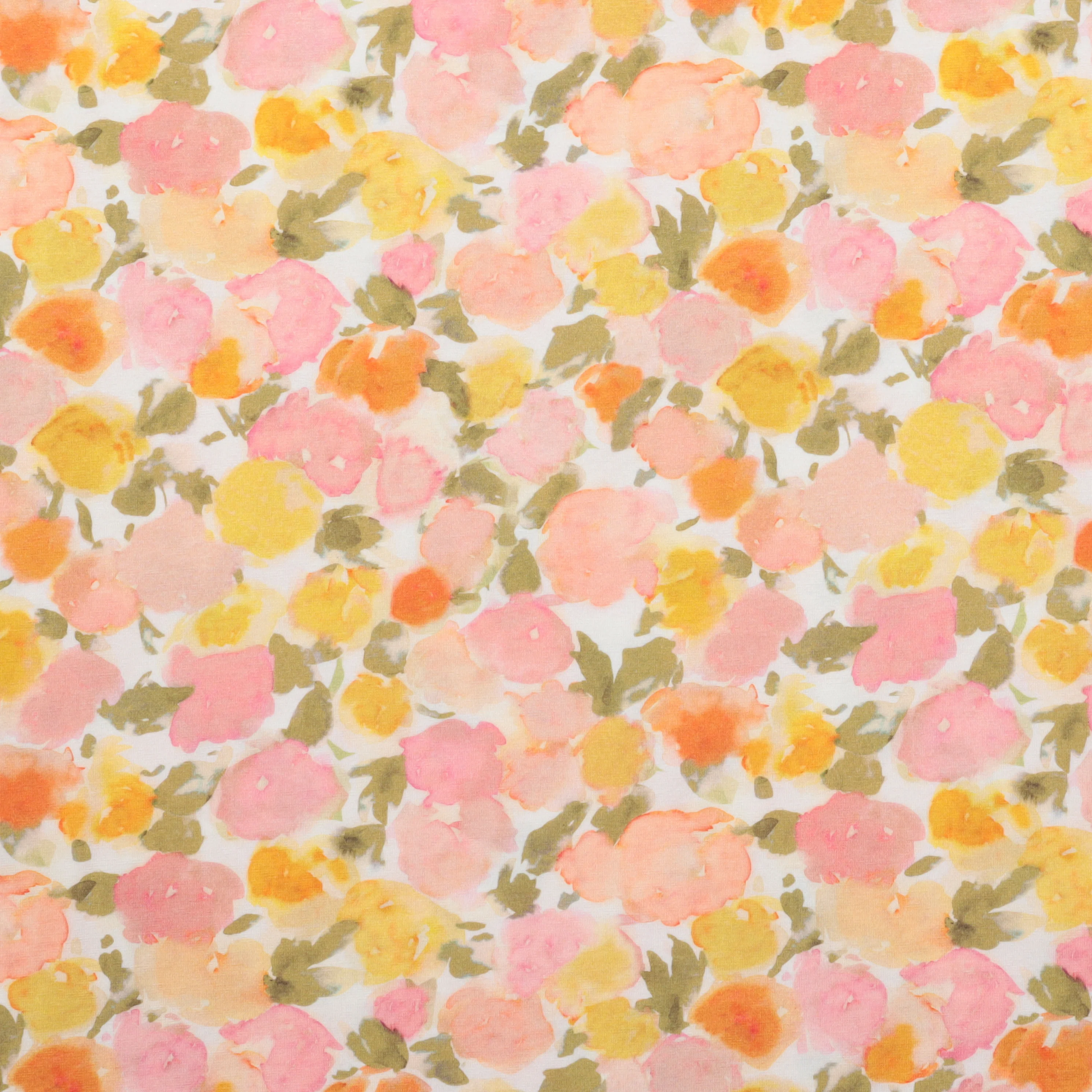 Viscose Blend - Melrose Knit - Digital Print - White Pink - Image 2