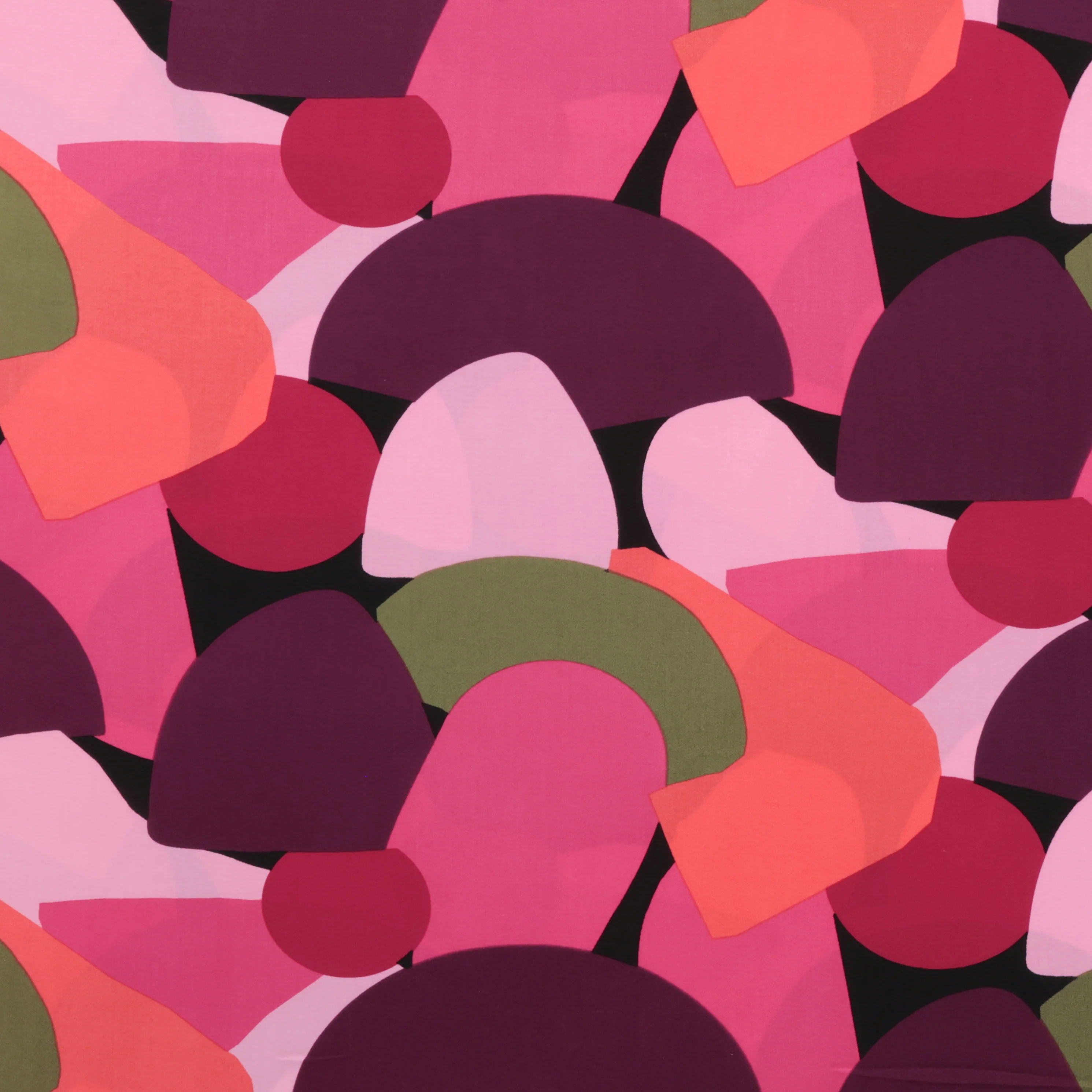 Viscose - Challis - Designer Print - Abstract Circles - Assorted - Image 4