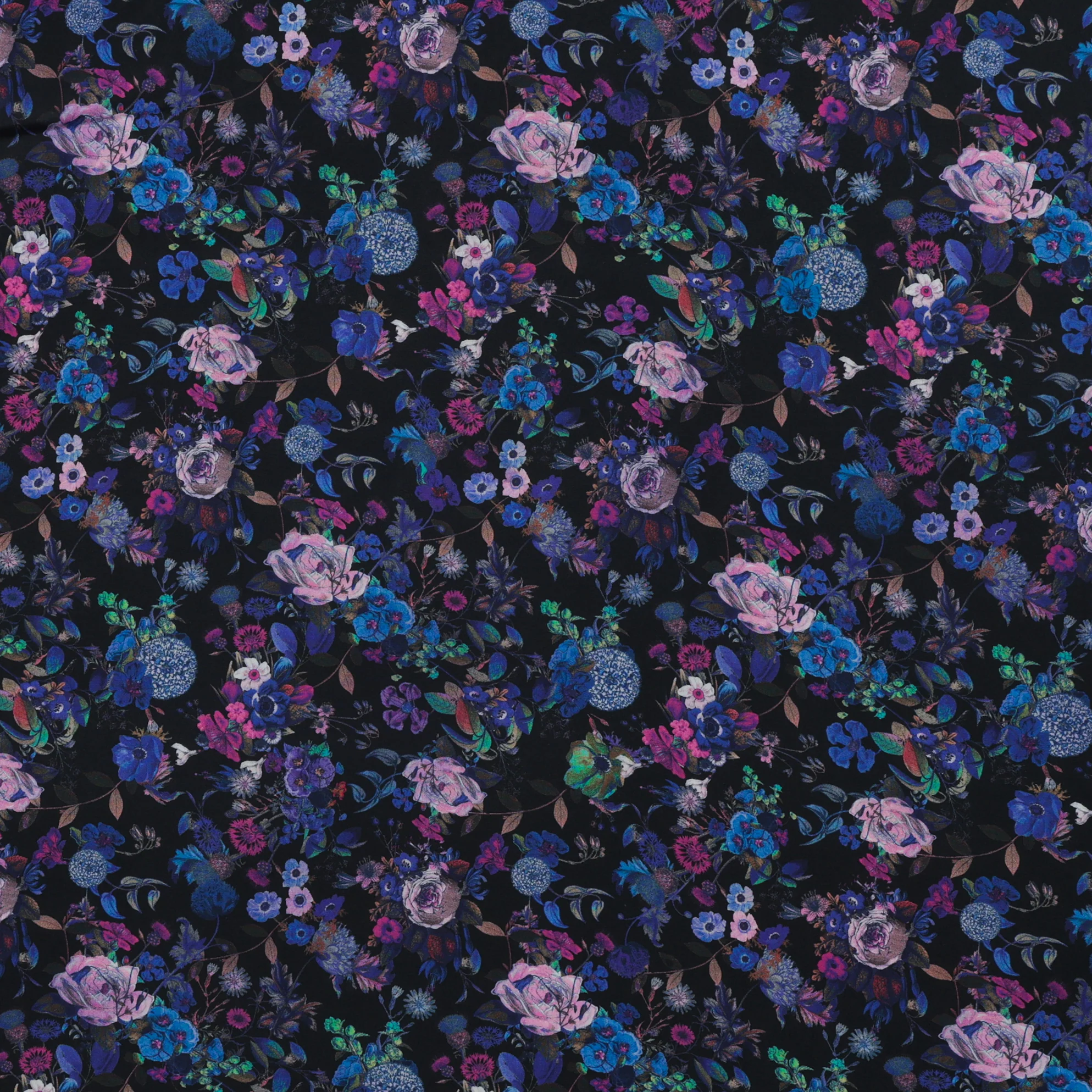 Viscose - Italian Challis - Black Floral - Assorted - Image 3