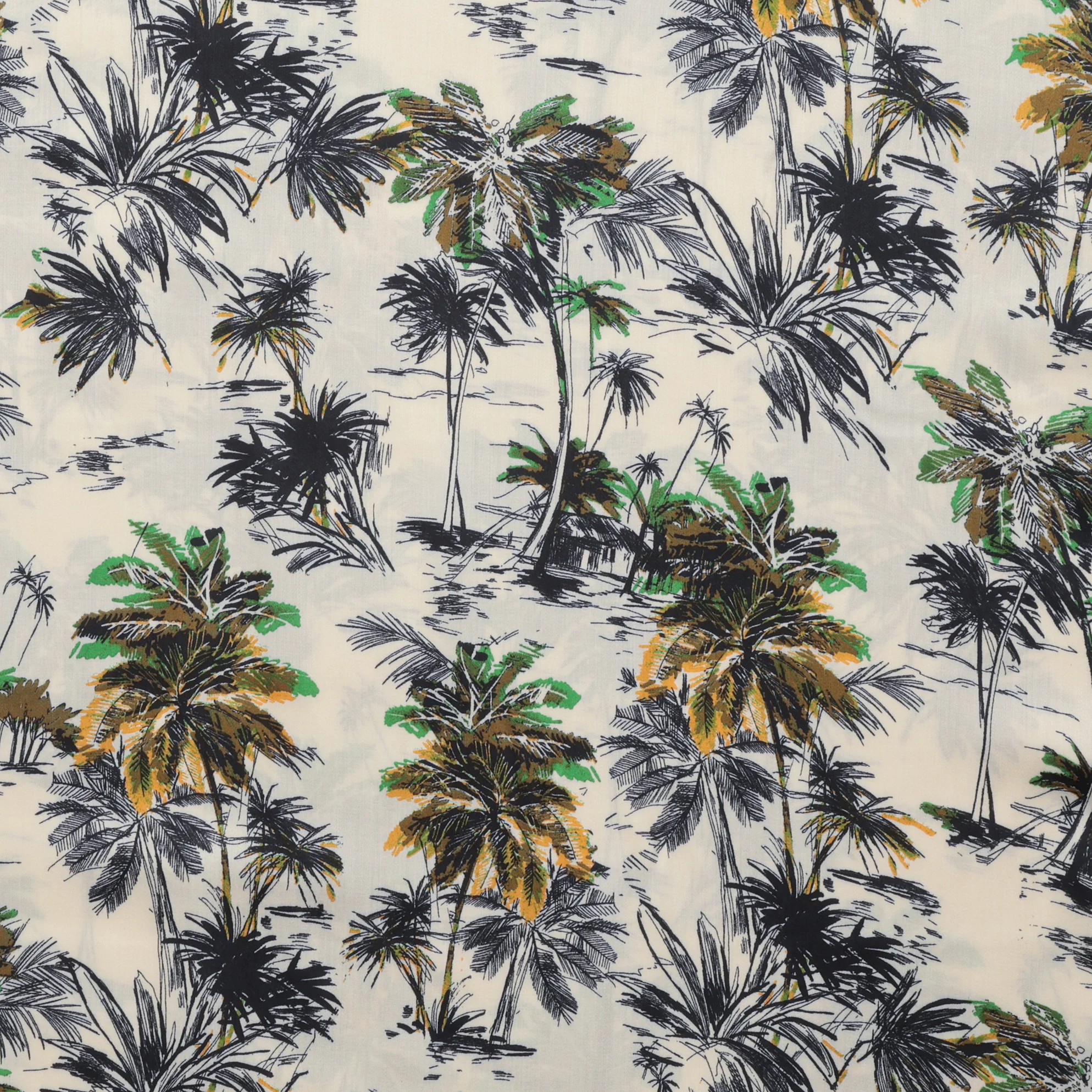 Viscose - Italian Challis - Palm Trees - Assorted - Image 3