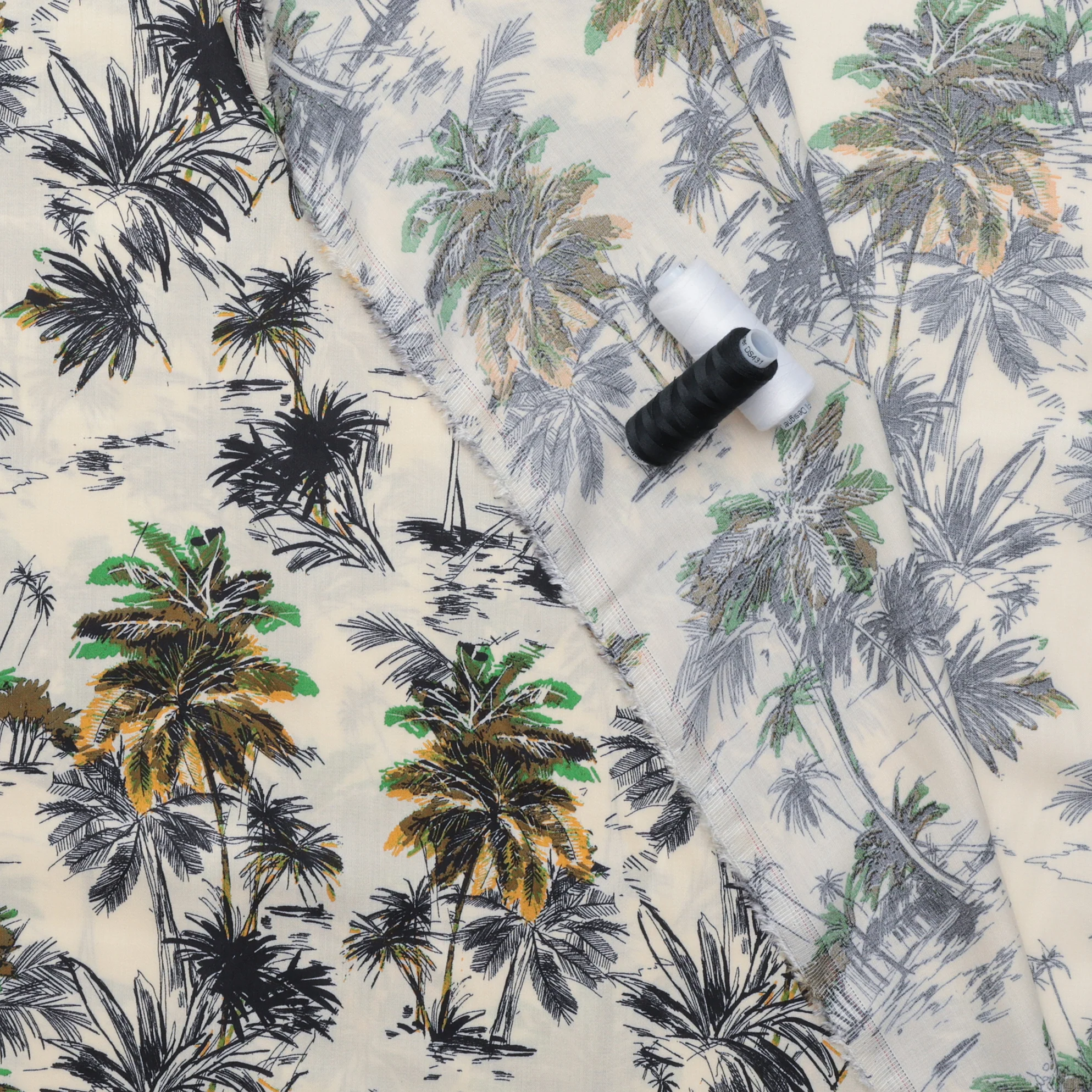 Viscose - Italian Challis - Palm Trees - Assorted - Image 6