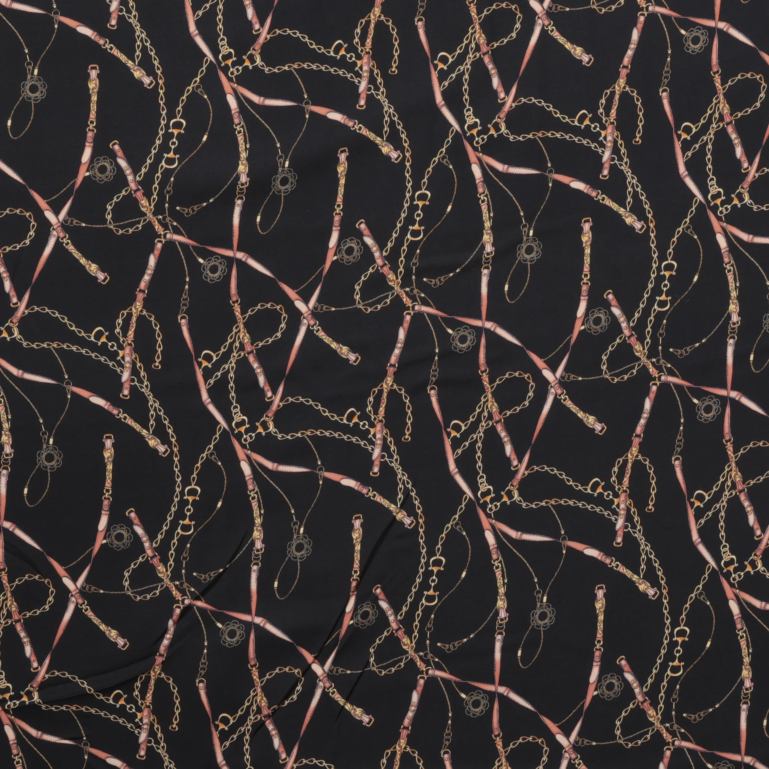 Viscose - Italian Designer - Challis - Black - Image 2