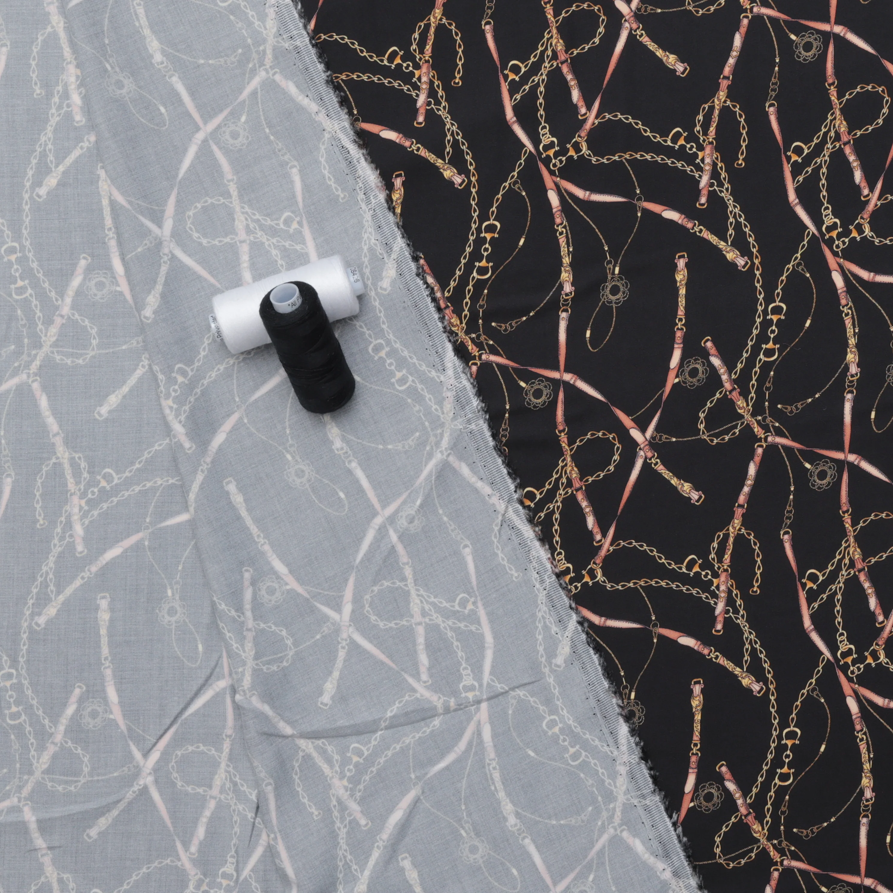 Viscose - Italian Designer - Challis - Black - Image 3