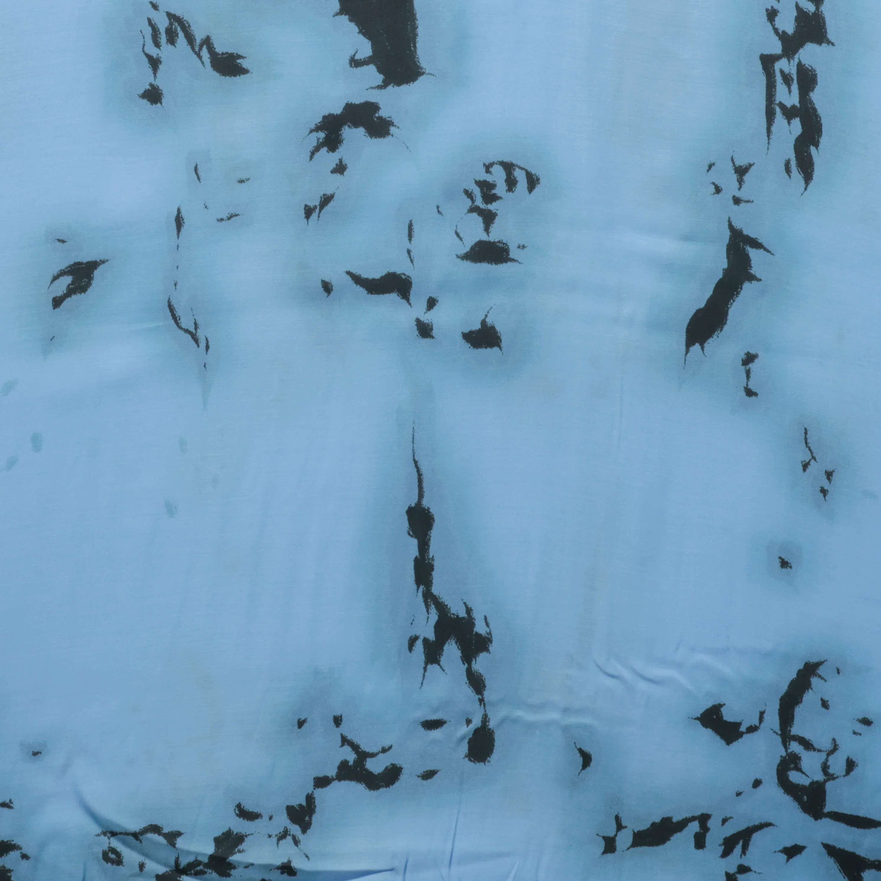 Viscose - Luna - Digital Challis Print - Denim - Image 2