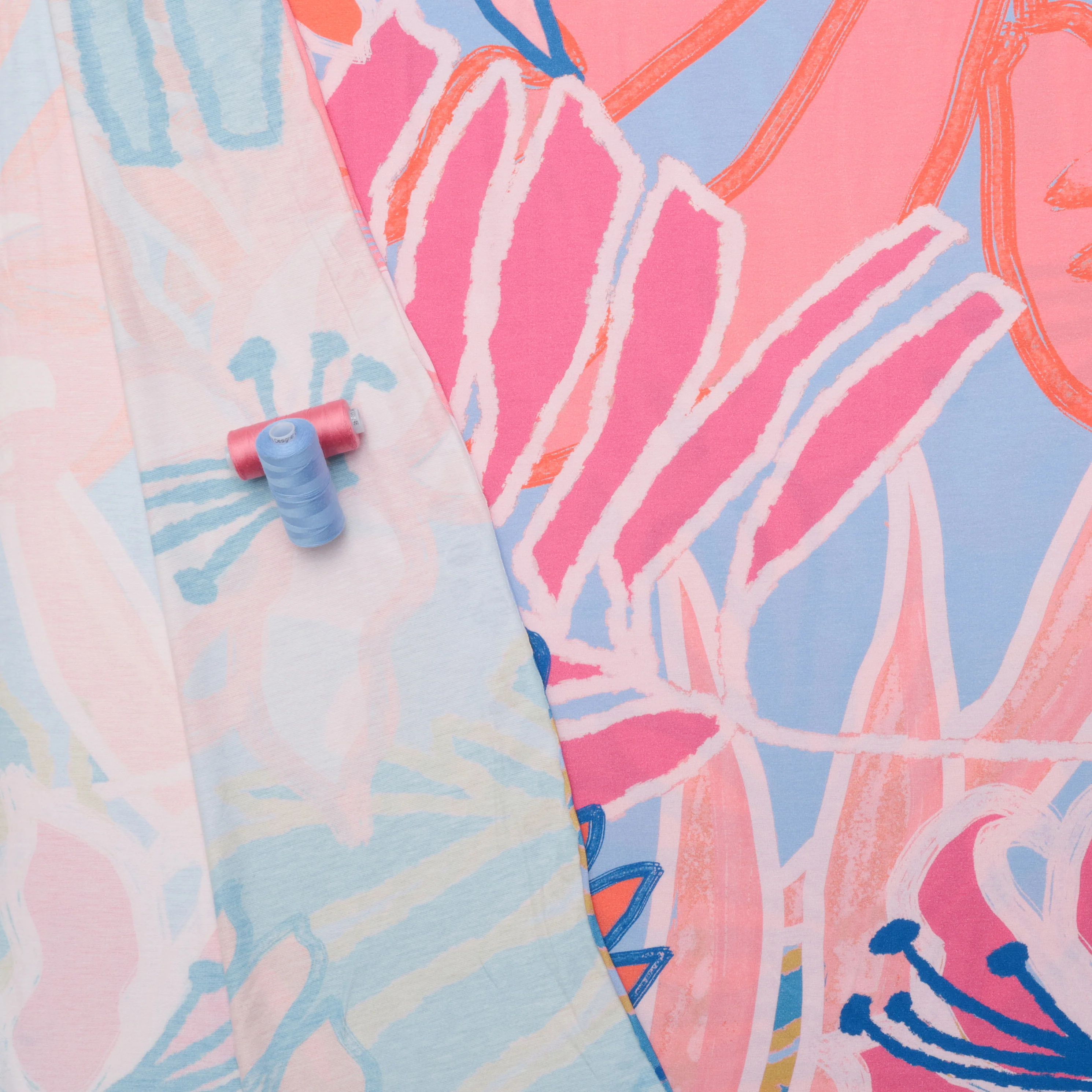 Viscose - Melrose Knit - Digital Print - Blue Multi - Image 3