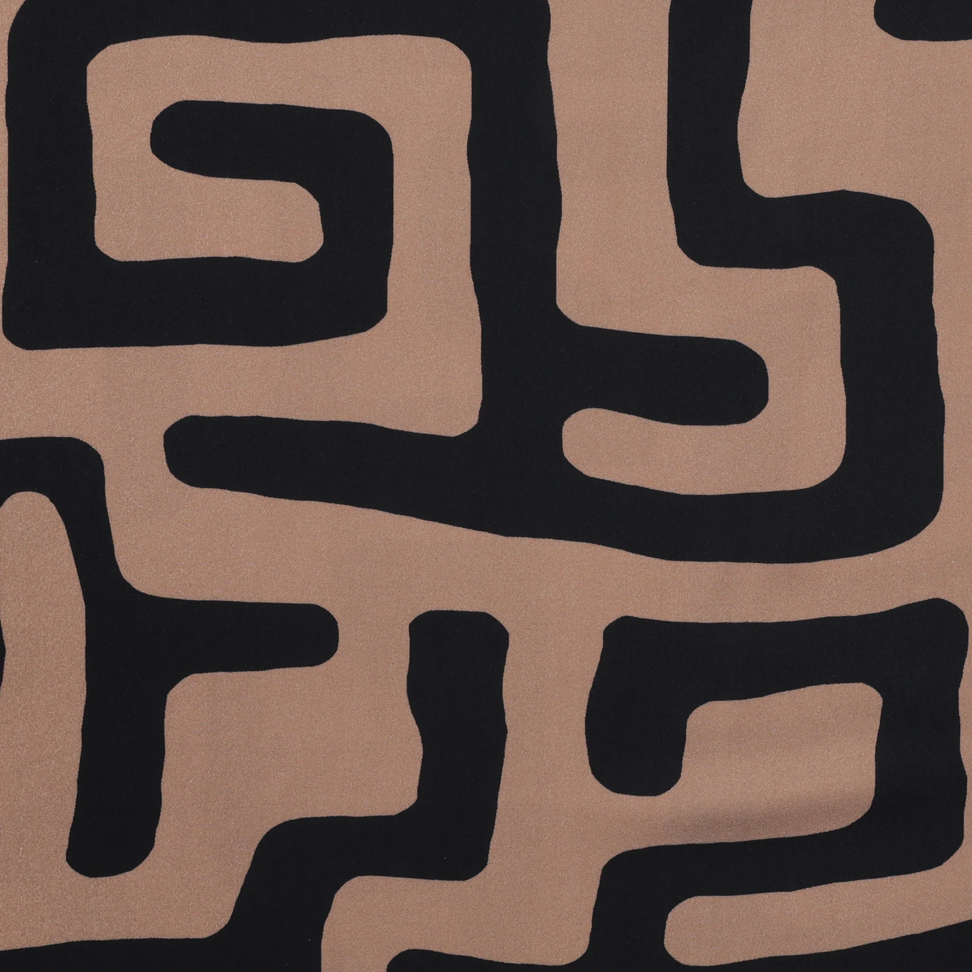 Viscose - Noelle - Digital Twill Print - Coffee Black - Image 2