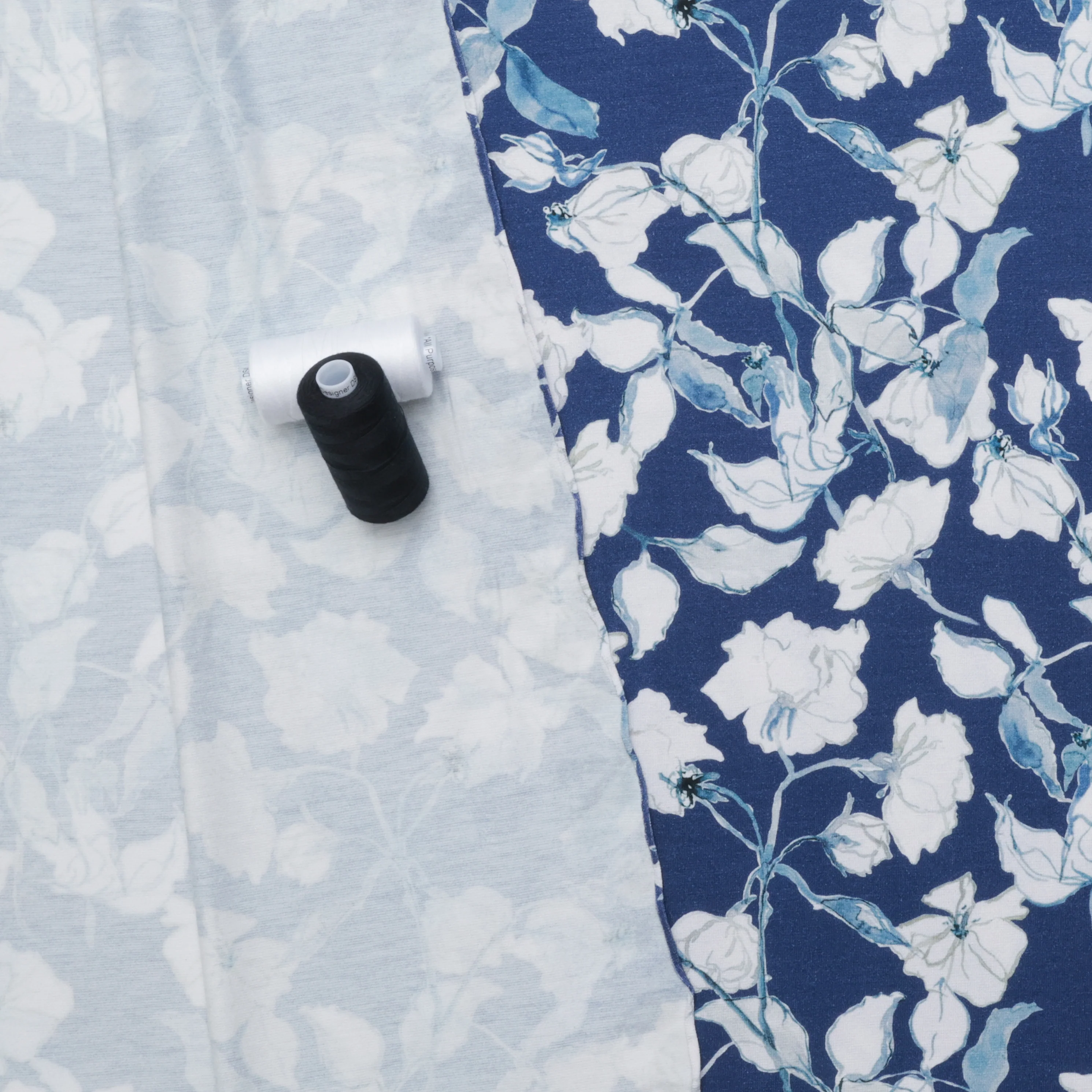 Viscose - Oakley Knit - Digital Print - Navy - Image 3