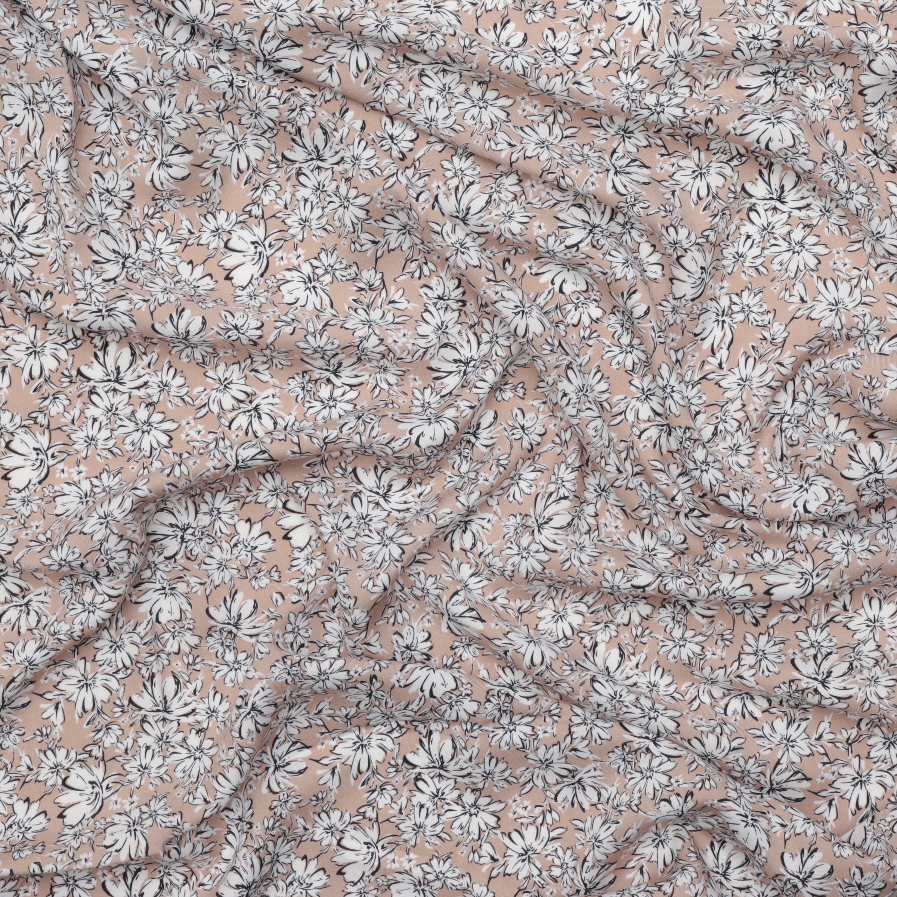 Viscose - Sofia Print - Beige