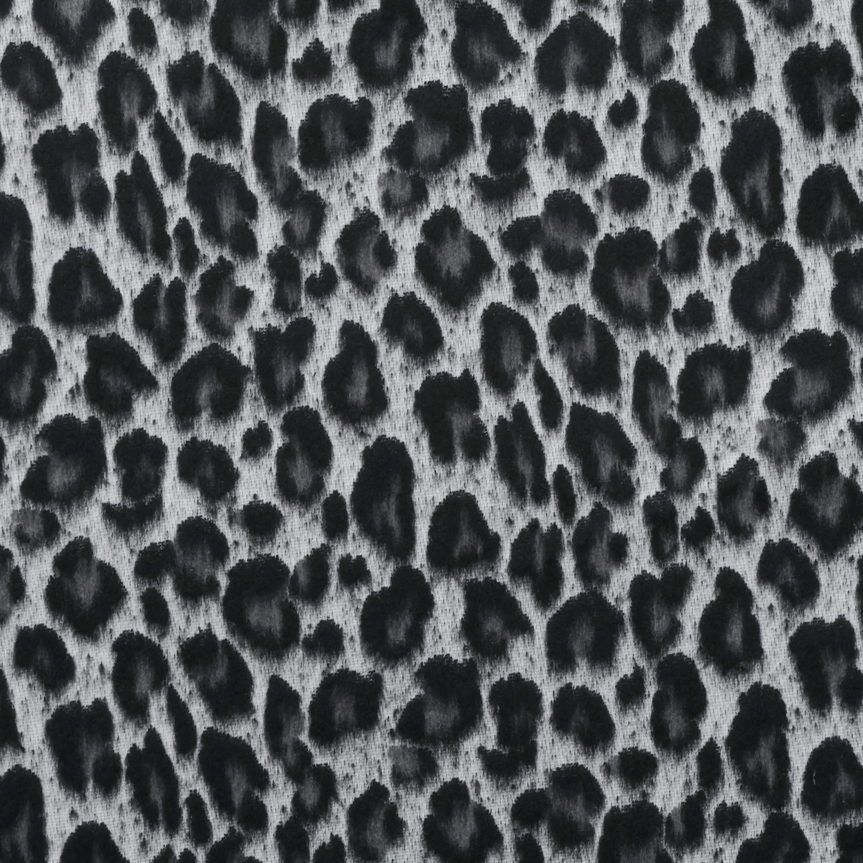 Wool Blend - Italian Coating - Cheetah - Black Grey - Image 2